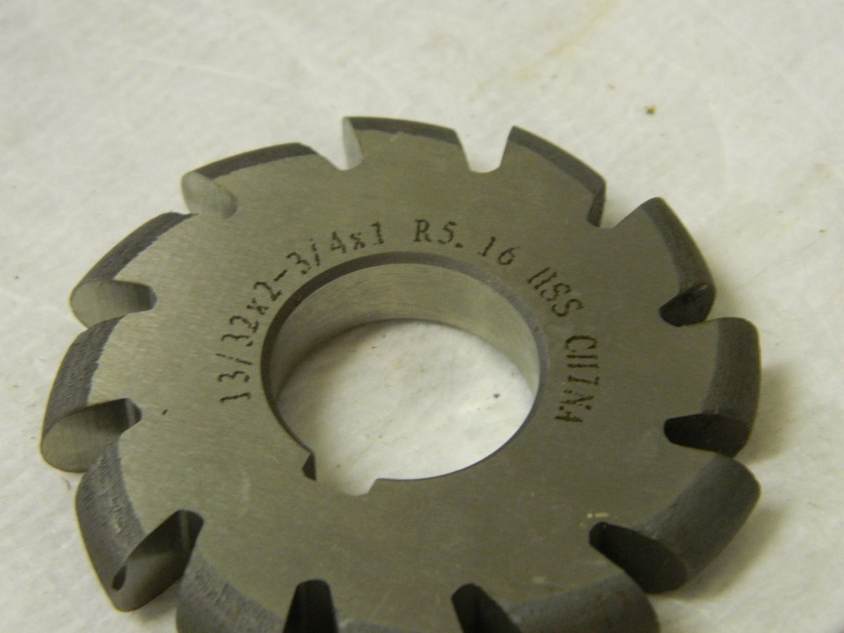 Precision Convex Radius Cutter 13/32" x 2-3/4" 12 Teeth R5.16 HSS 0317