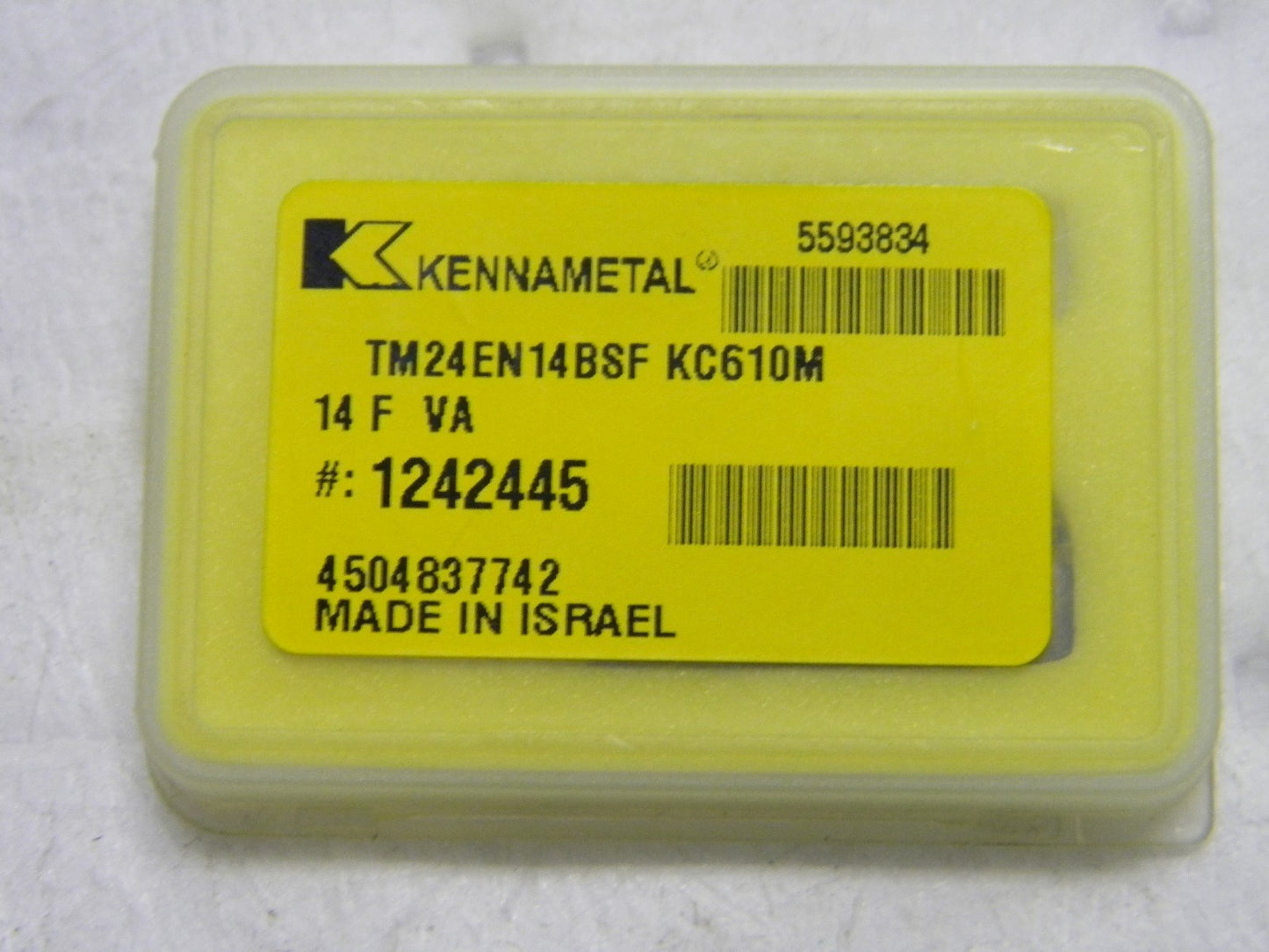 Kennametal Thread Mill Inserts TM24 Internal/External 5593834