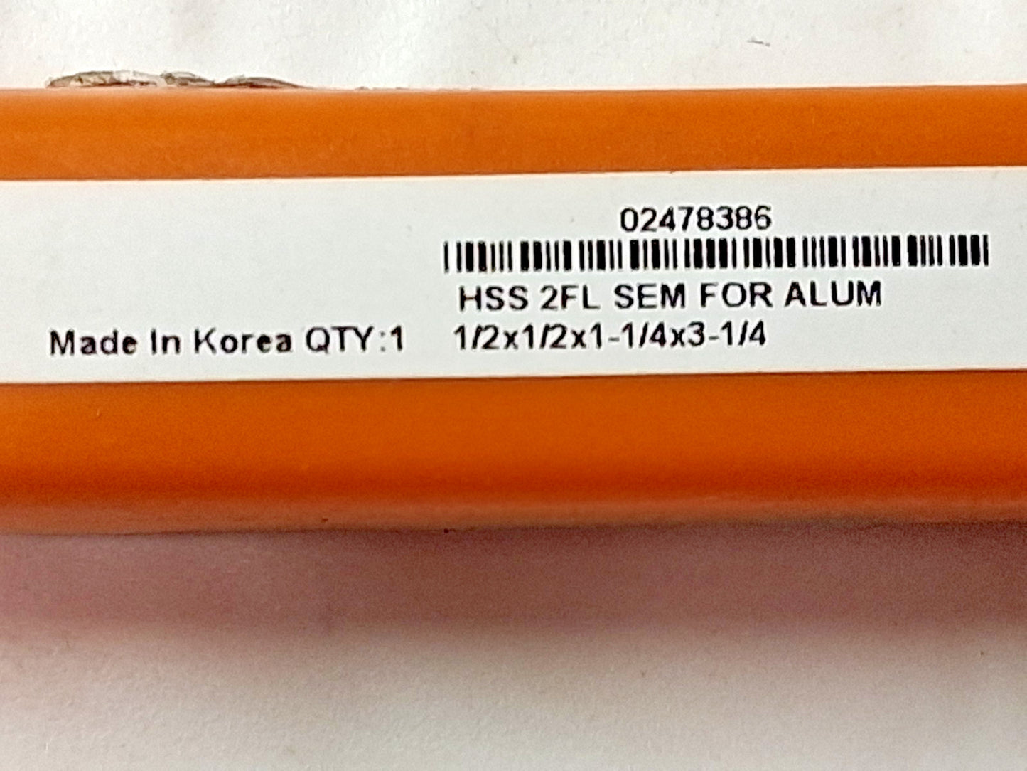 Hertel Square End Mill HSS 1/2" Dia 1-1/4" LOC 2FL 02478386