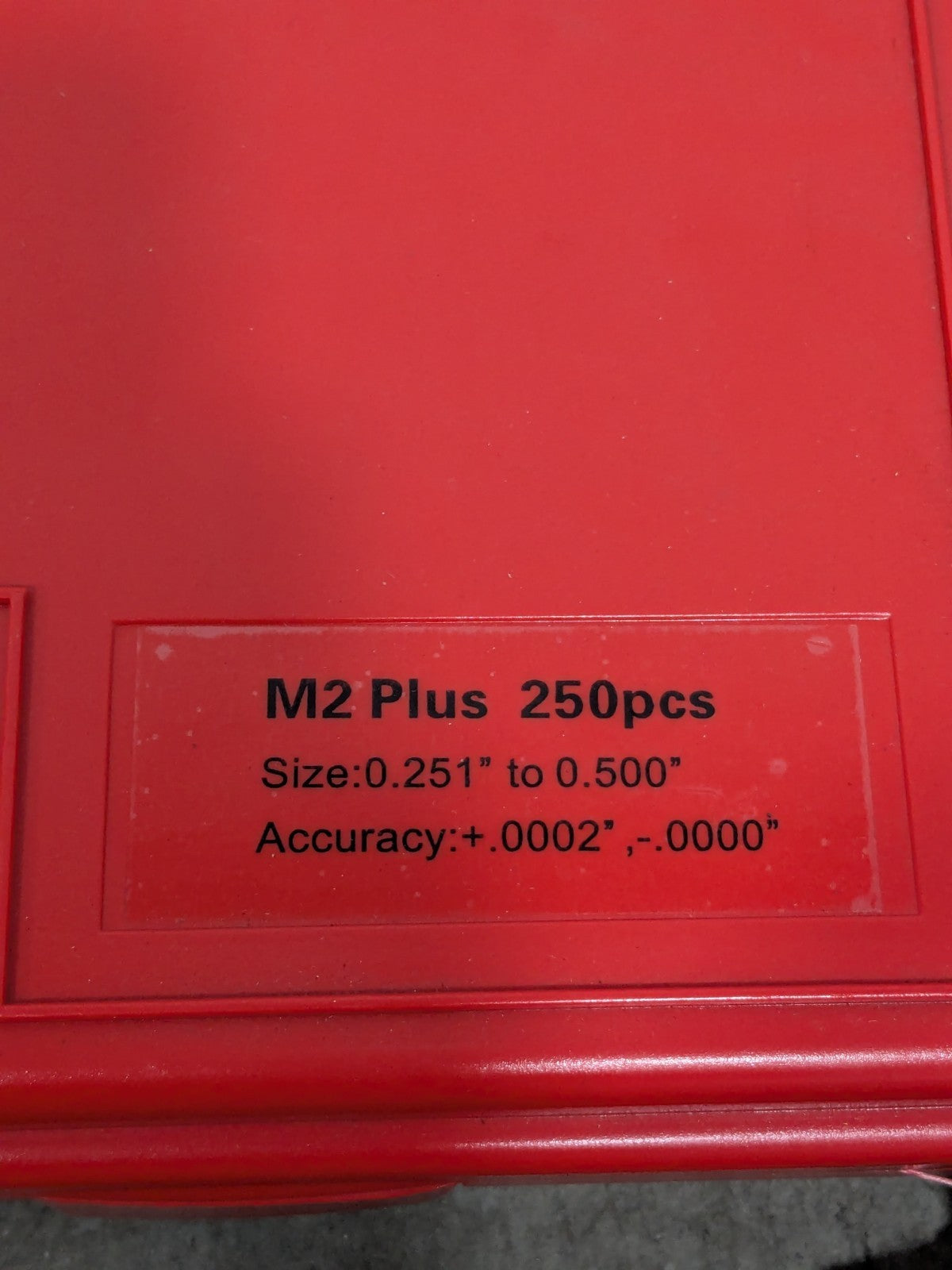 MHC Class ZZ Plug Gage Set: 0.251 to 0.5" Range, 250 Pc 616-81206