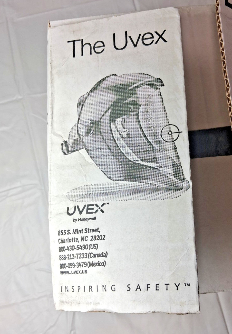 UVEX Bionic Face Shield Clear Polycarbonate Visor Ratchet Headgear 1 S8500