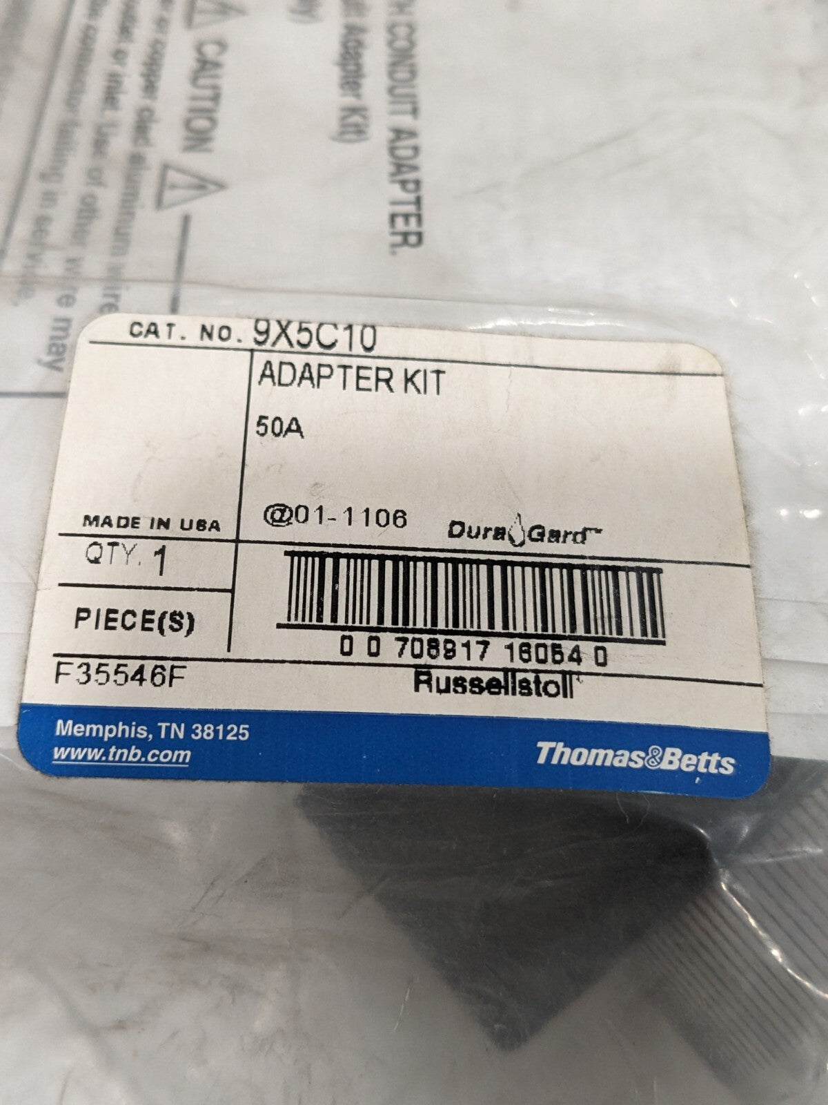 Thomas & Betts Conduit Adapter Kit Pin/Sleeve Device Accessory 50 A, 1" 9X5C10