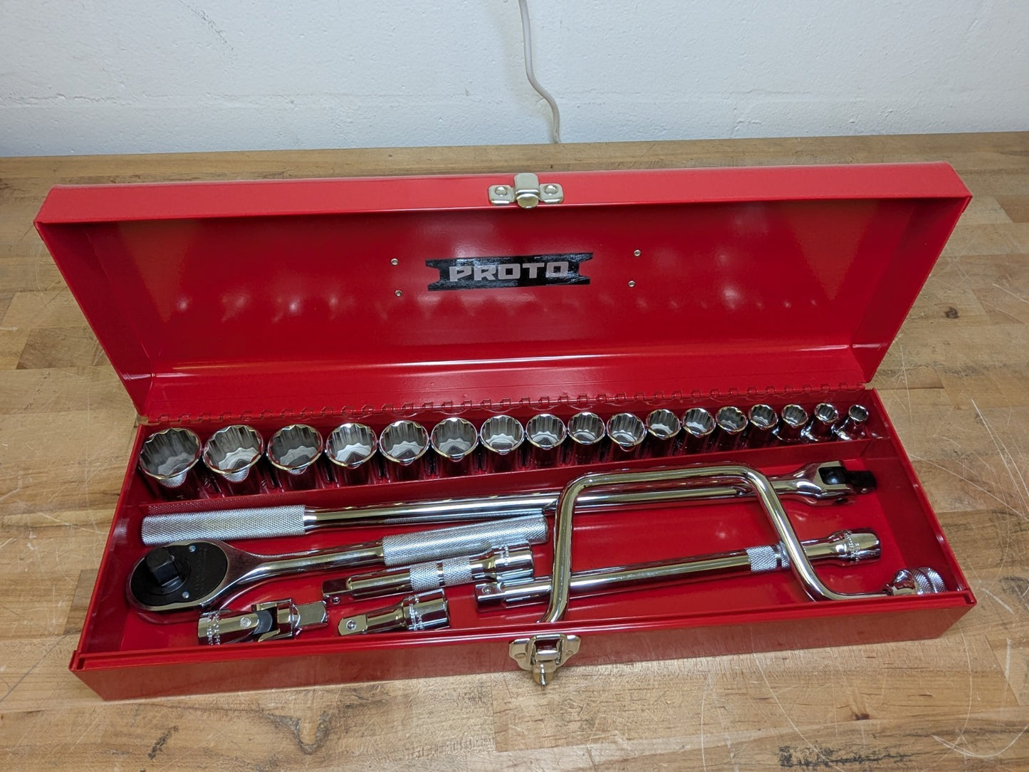 Proto 230 PC. Mixed Hand Tool Set w/ Foam Inserts SAE / Metric 3/8", 1/2" Drive