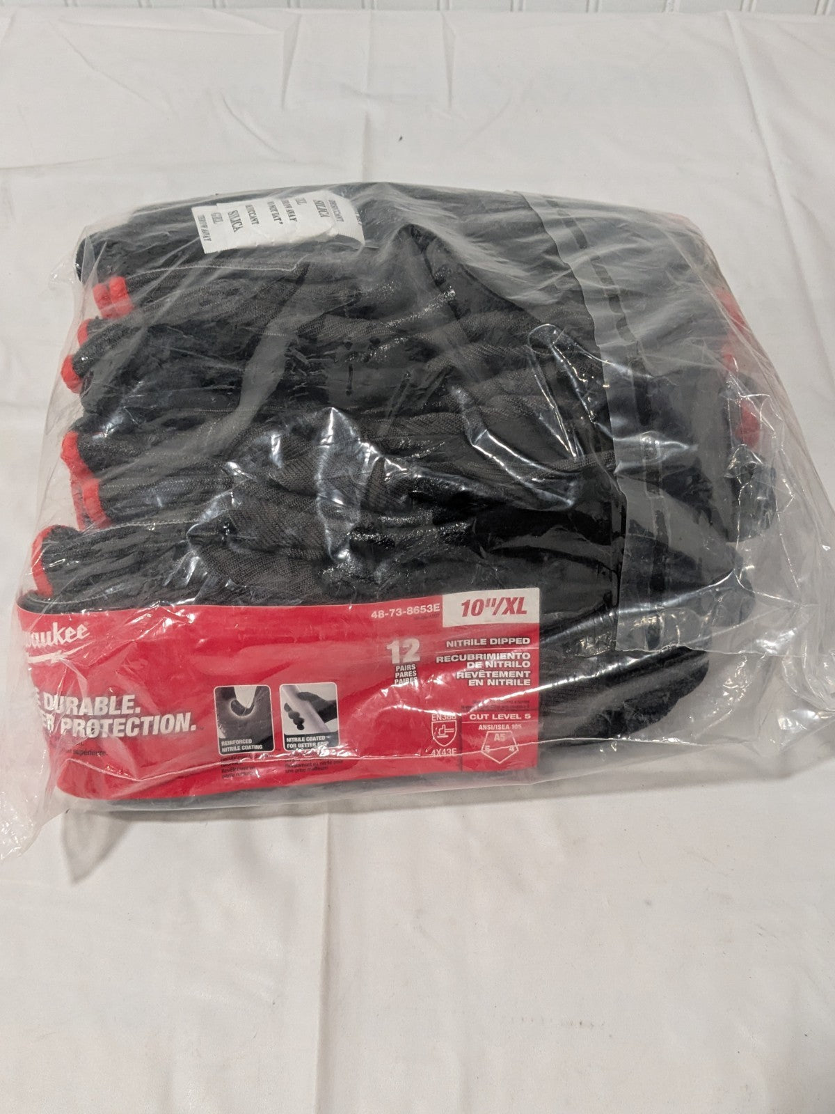 Milwaukee Cut-Resistant Gloves: ANSI Cut A5 Sz XL 12 Pairs 48-73-8653E