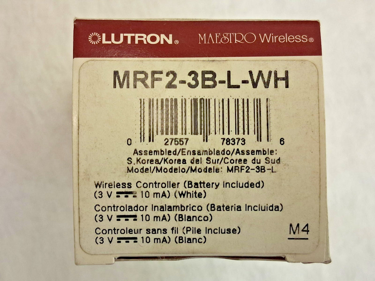 Lutron Maestro Pico Wireless Controller MRF2-3B-L-WH