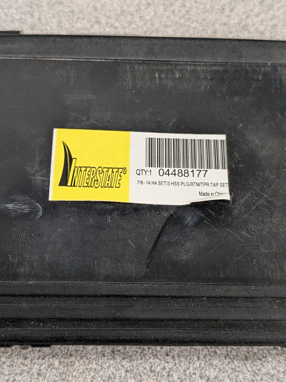 Interstate Tap Set: 7/8-14 UNF, 4 FL, High Speed Steel, Bright Finish 04488177
