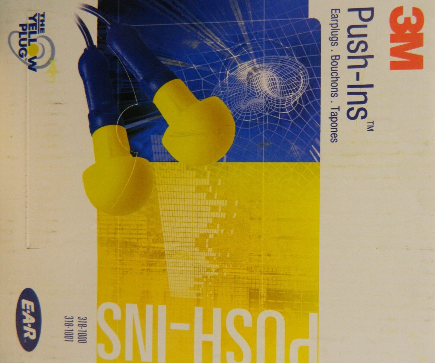 3M Earplug: 28dB, Foam, Round, Push-In Stem, QTY 100 Corded 7000052745