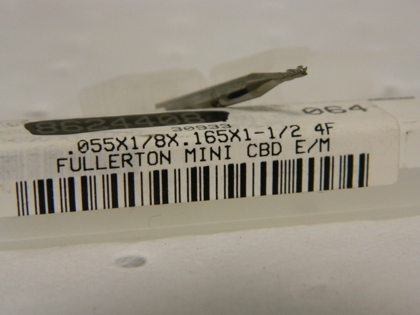 Fullerton Solid Carbide Square End Mill 0.055X 1/8X 0.165X 1-1/2" 4 FL 30933