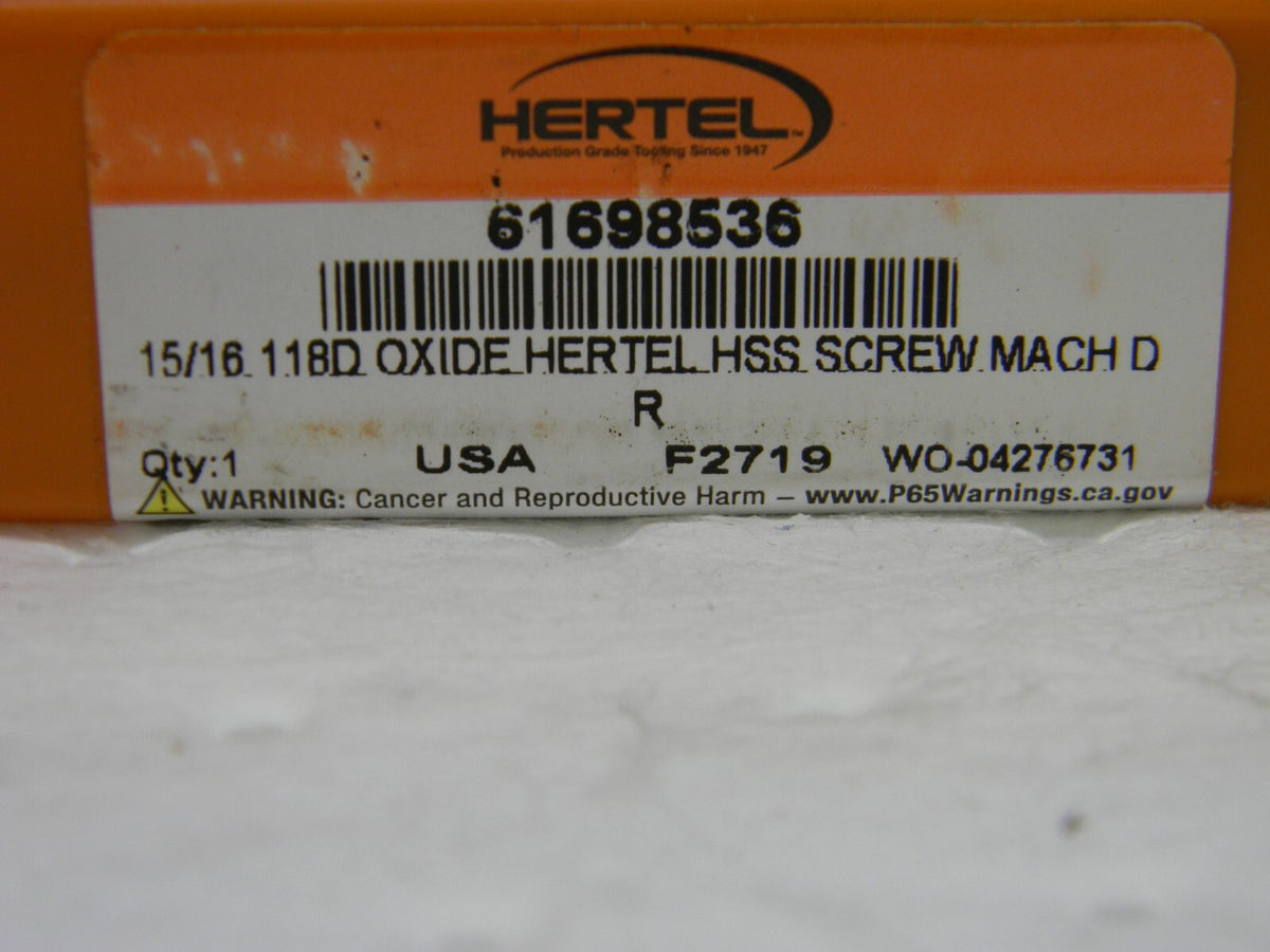 HERTEL Screw Machine Length Drill Bit 0.9375 Dia 118 ° HSS 61698536