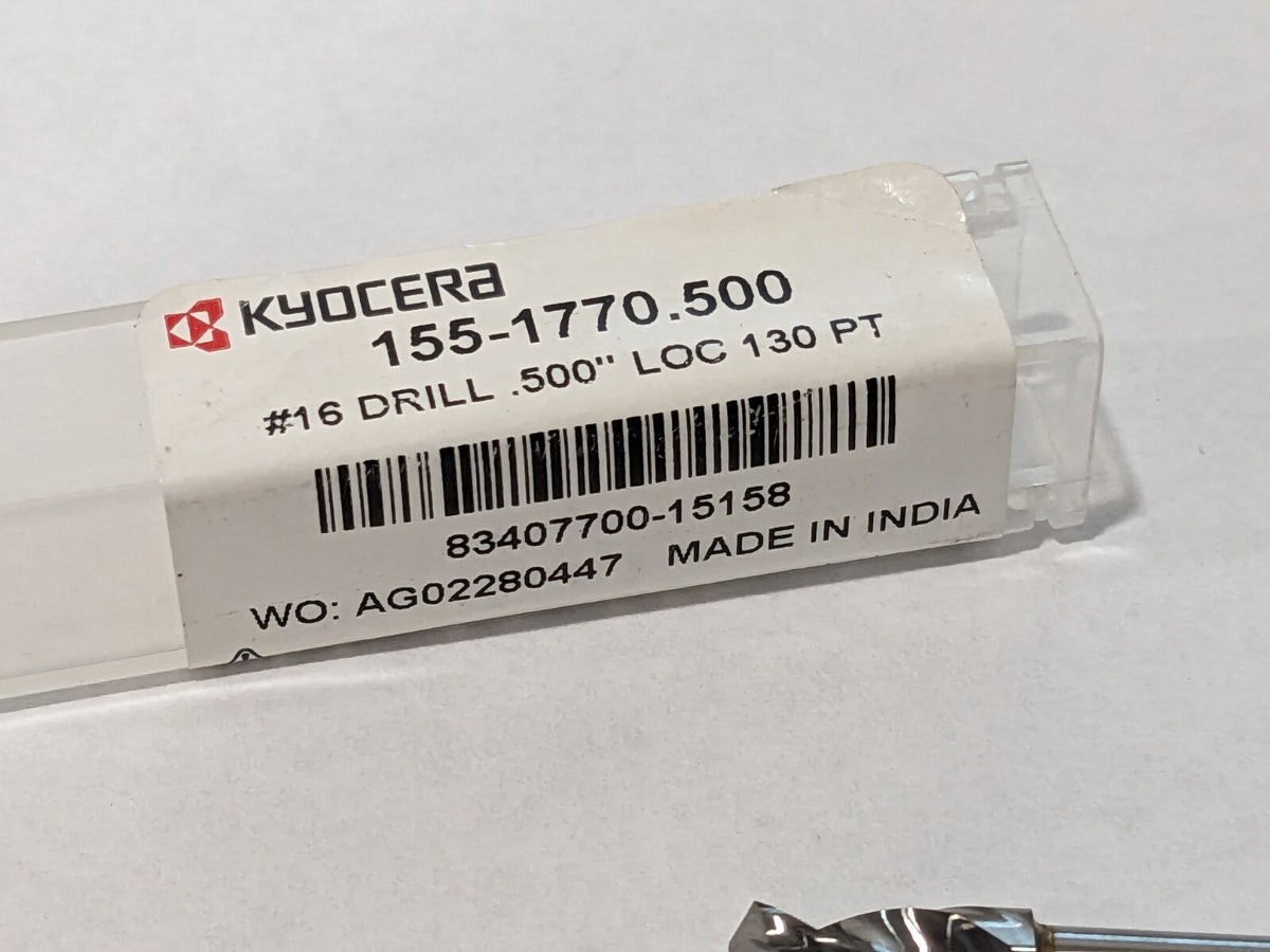 Kyocera 3pk #16 CARBIDE MICRO DRILL 155-1770.500