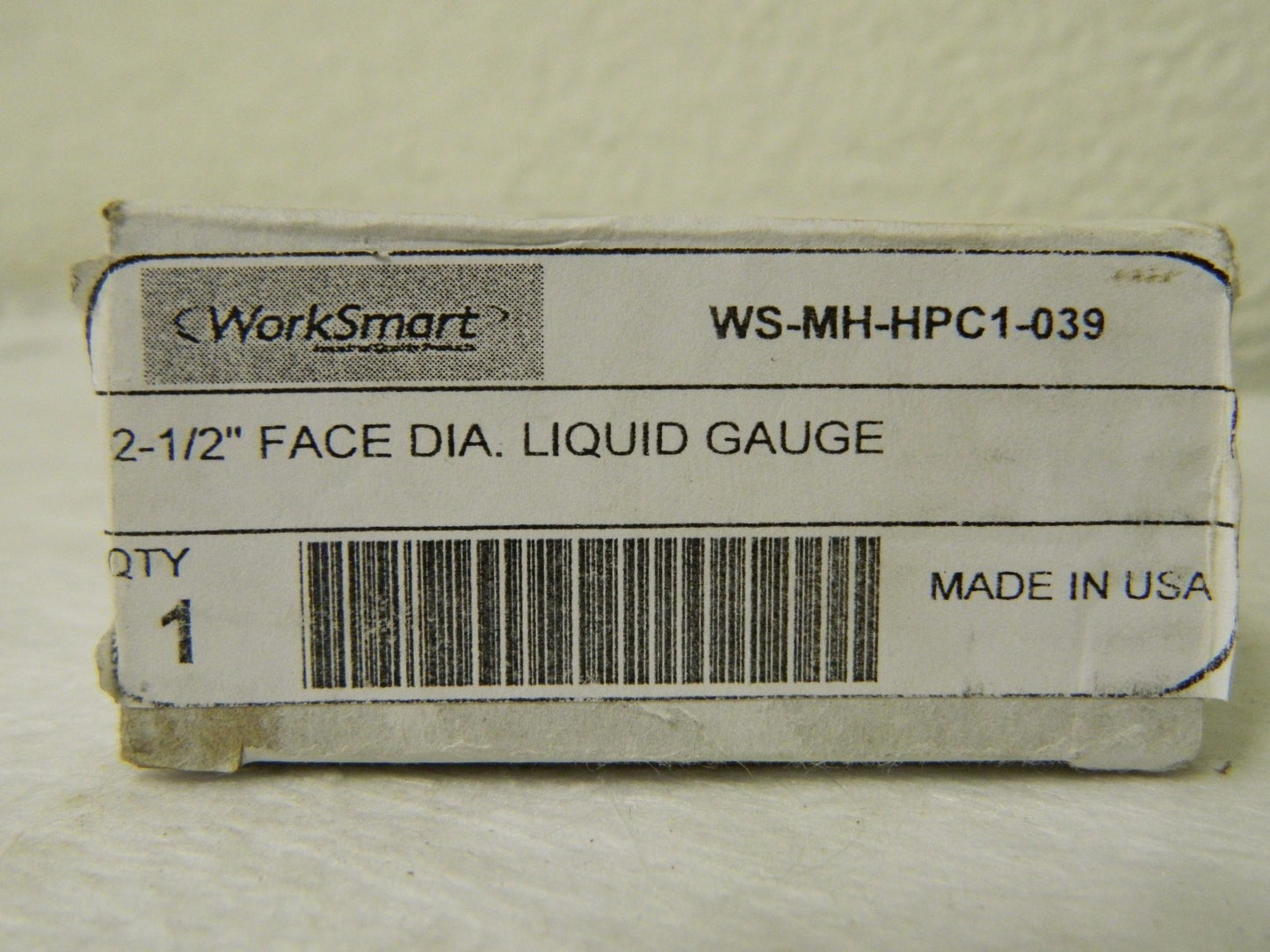 WorkSmart Pressure Liquid Gauge 2-1/2" 0 to 15,000 Scale Range WS-MH-HPC1-0
