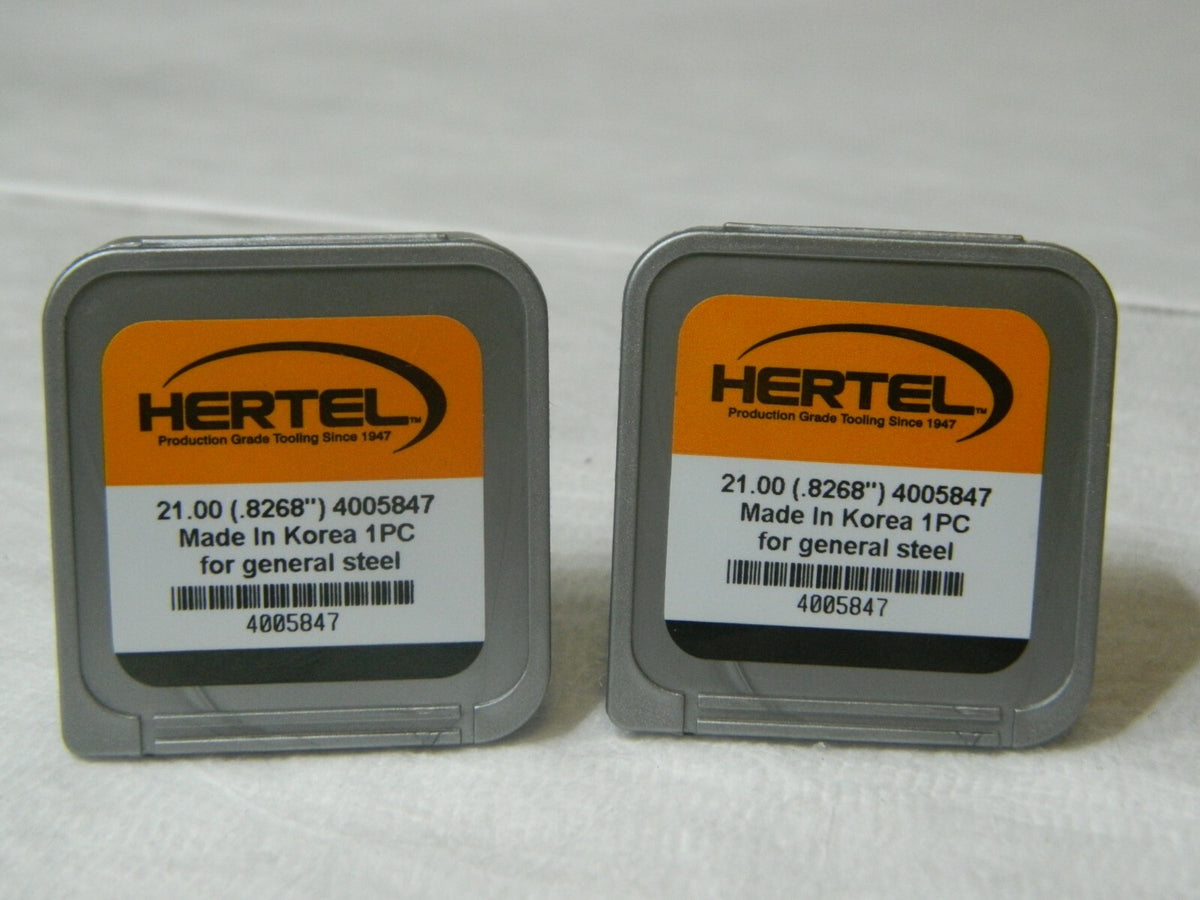 Hertel Replaceable Drill Tip HMD 21mm Diam Grade HC125MD 140° Qty 2 4005847