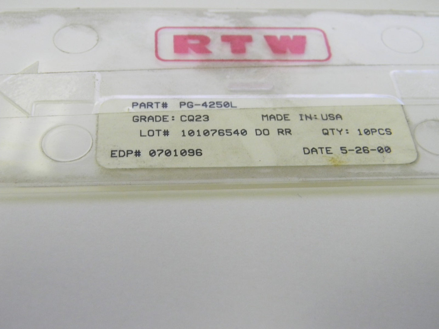 RTW Carbide Inserts PG-4250L CQ23 Qty. 10 0701096