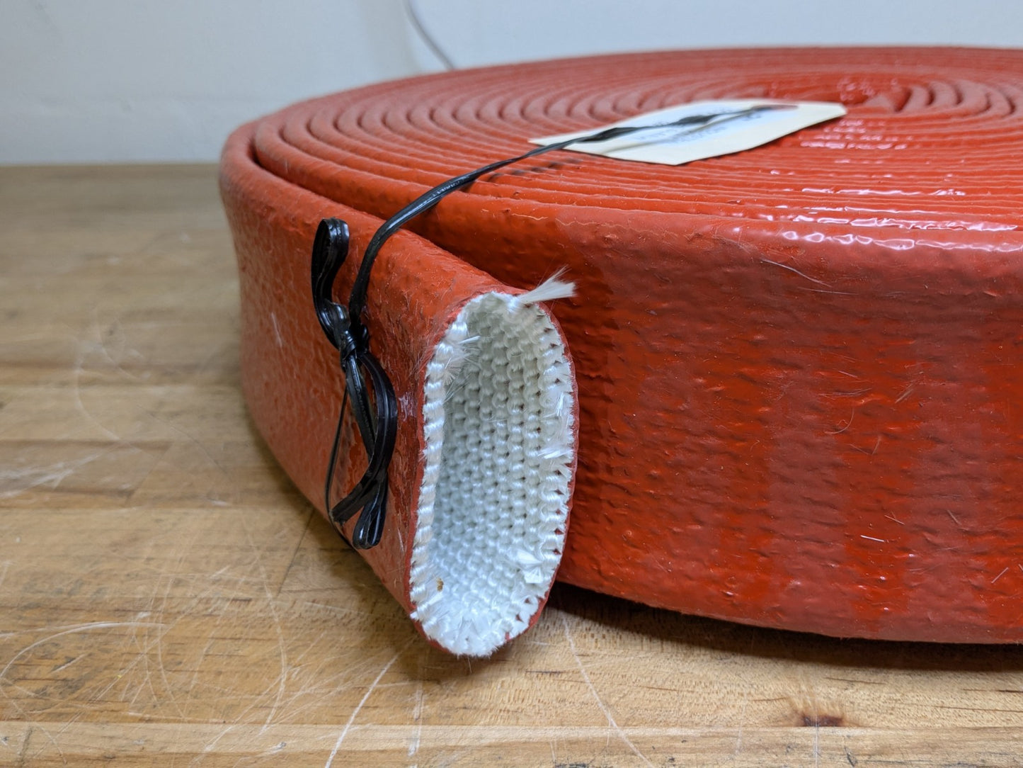 Atlantex Industrial Pyrotex Knit Firesleeve 50 Ft x 2 In Red / Orange PT32100-10