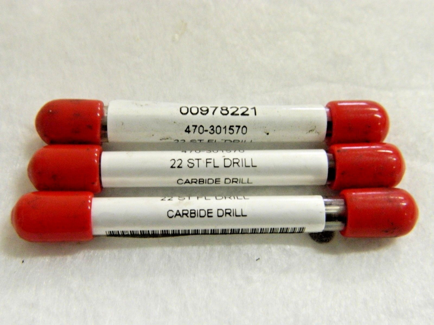 Carbide Straight-Flute & Die Drill Bits No 22 140º Angle QTY 3 00978221