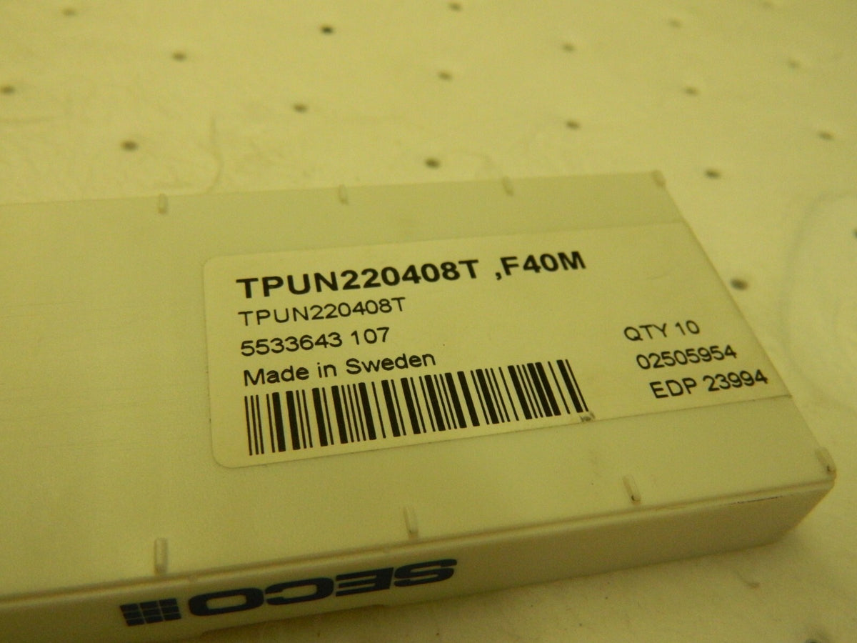 SECO TPU 432T F40M Carbide Turning Inserts qty 10 02505954