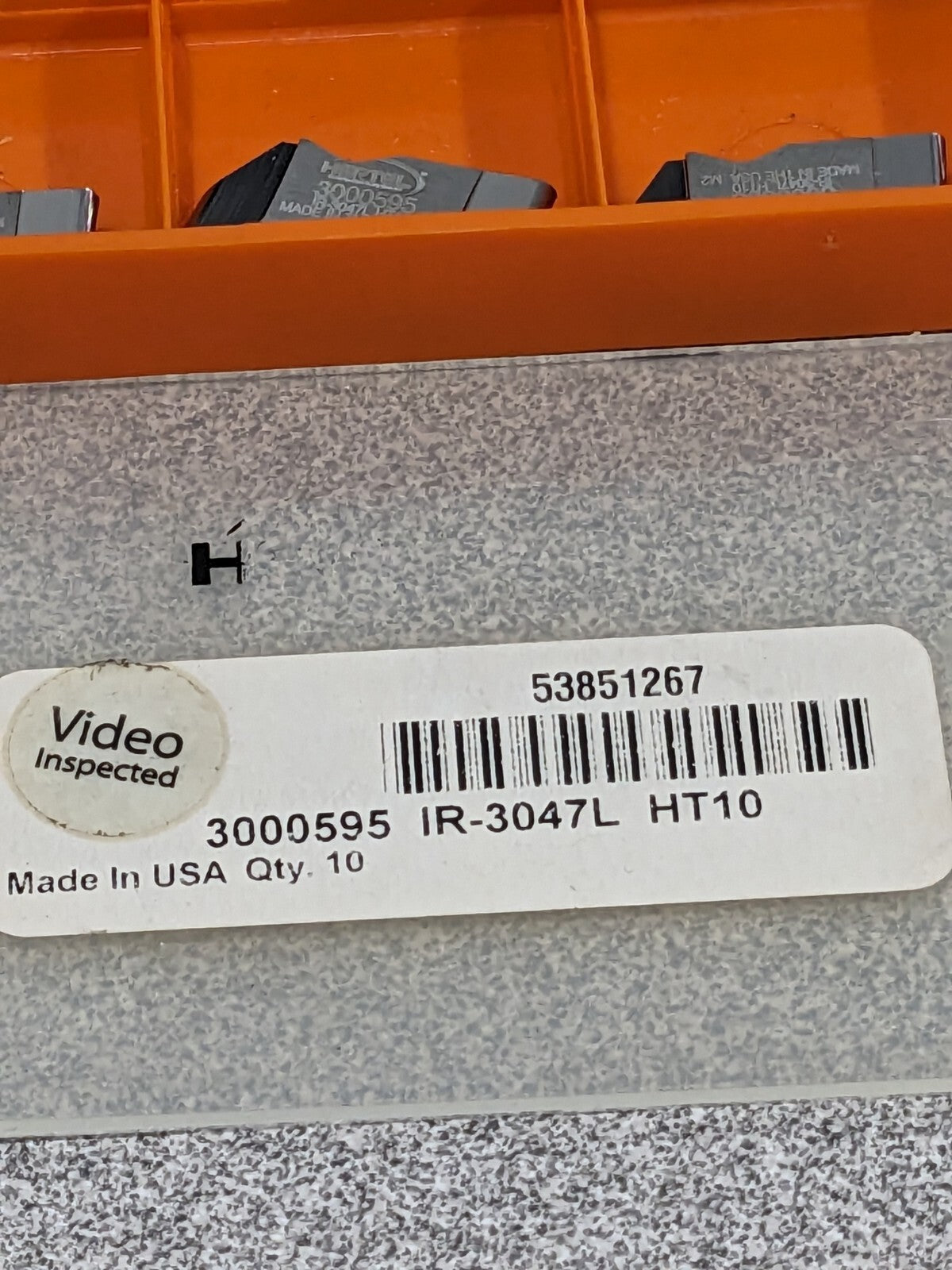 Hertel Grooving Insert: IR3047 HT10, Solid Carbide Qty 9 3000595