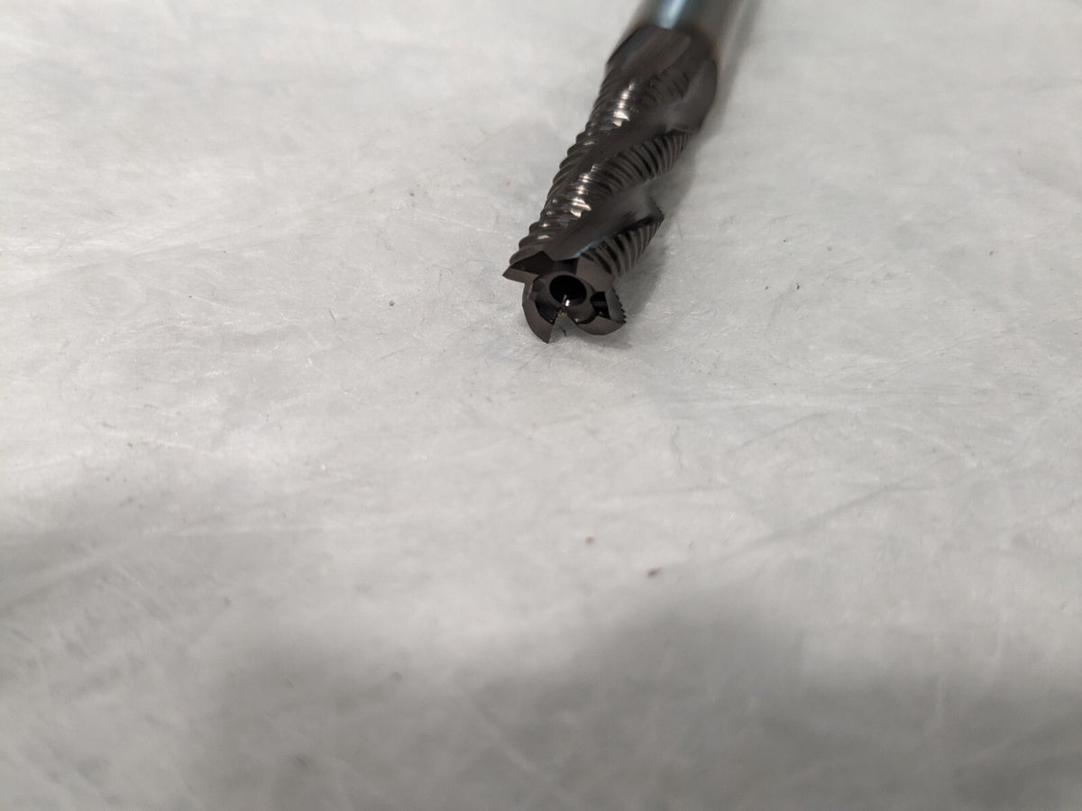OSG Roughing End Mill: 7/16" Dia, 4 Flutes, Single End, Cobalt 4559908