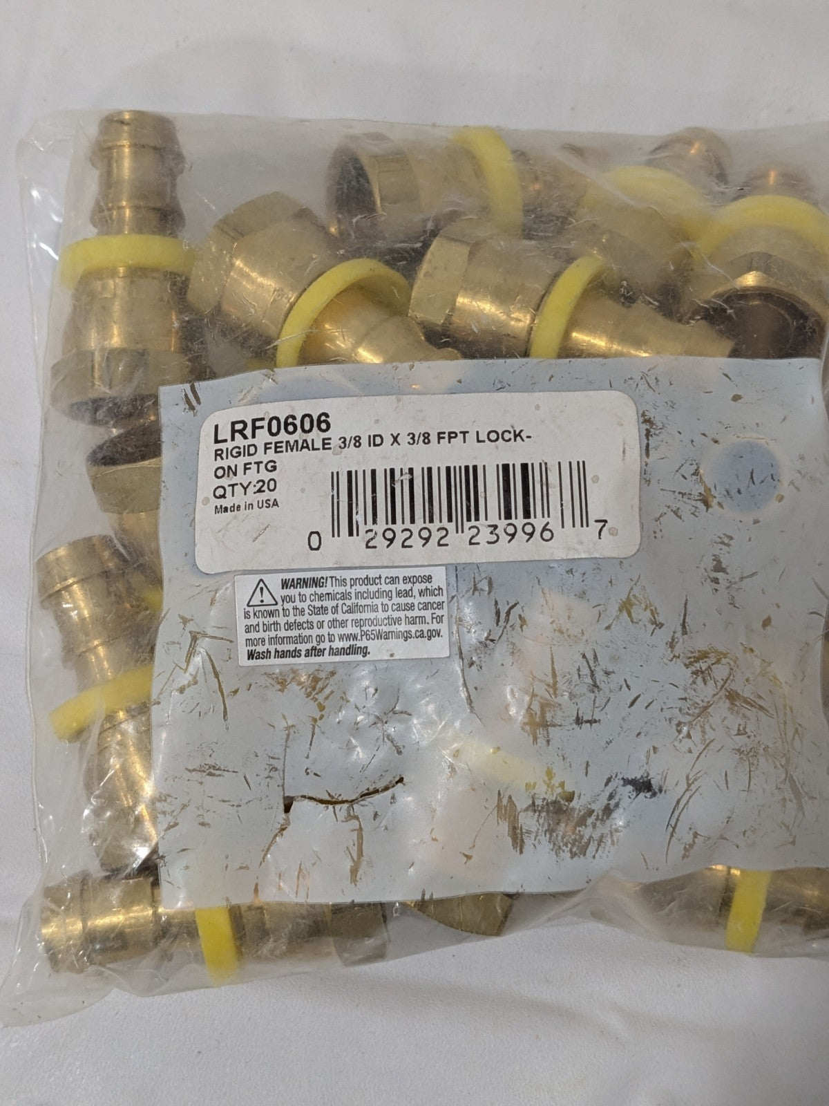 Coilhose Barbed Push-On Hose Female Connector: 3/8" NPT Qty 20 LRF0606