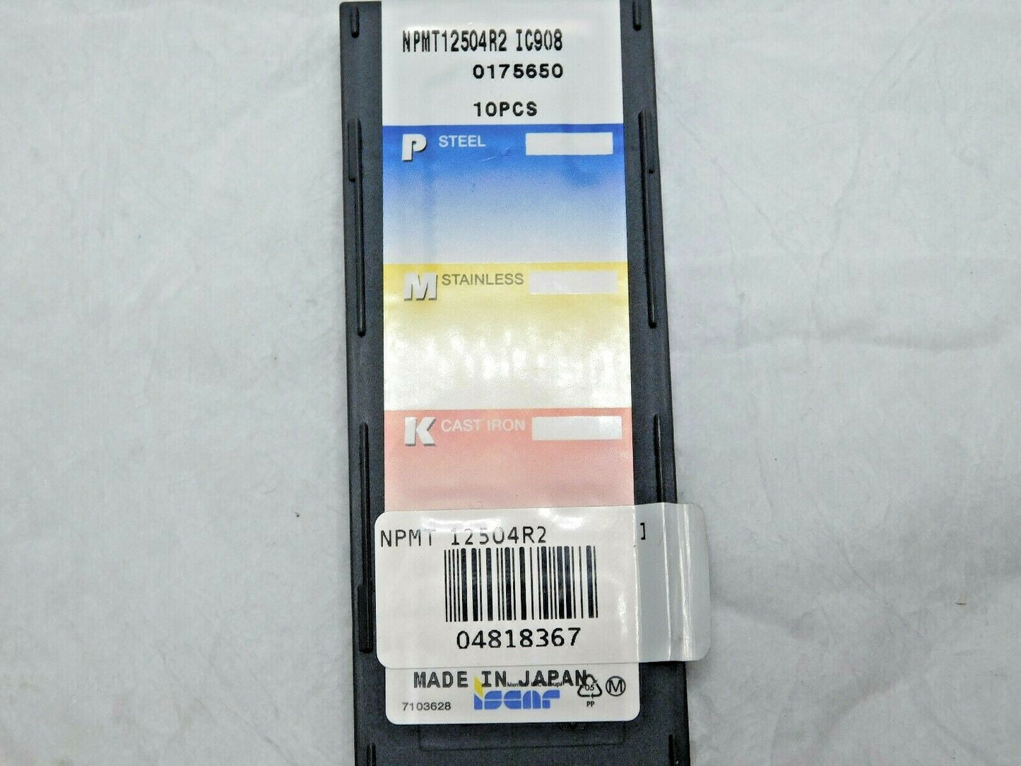 Iscar Indexable Carbide Drill Inserts NPMT12504R2 Grade IC908 Qty 7 4818367