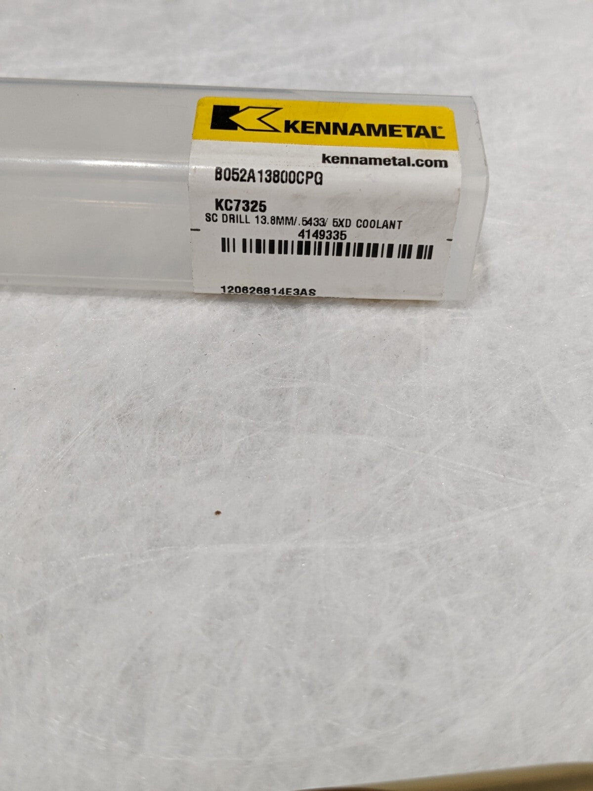 KENNAMETAL Jobber Drill: 13.80 mm Dia, 140 deg Point, Solid Carbide 4149335