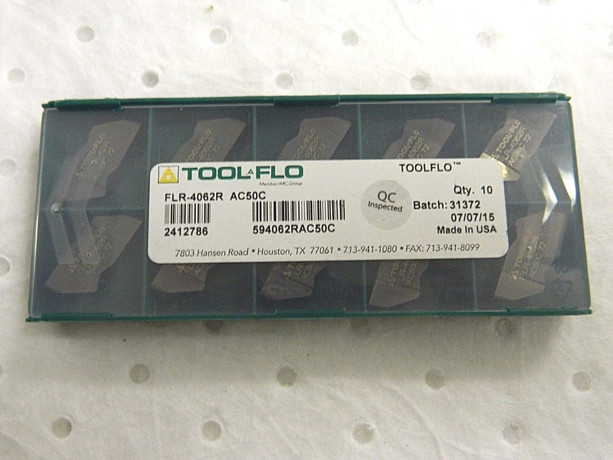 Tool-Flo Carbide Double Grooving Inserts 0.125"W Grade AC50C Qty 10 594062R