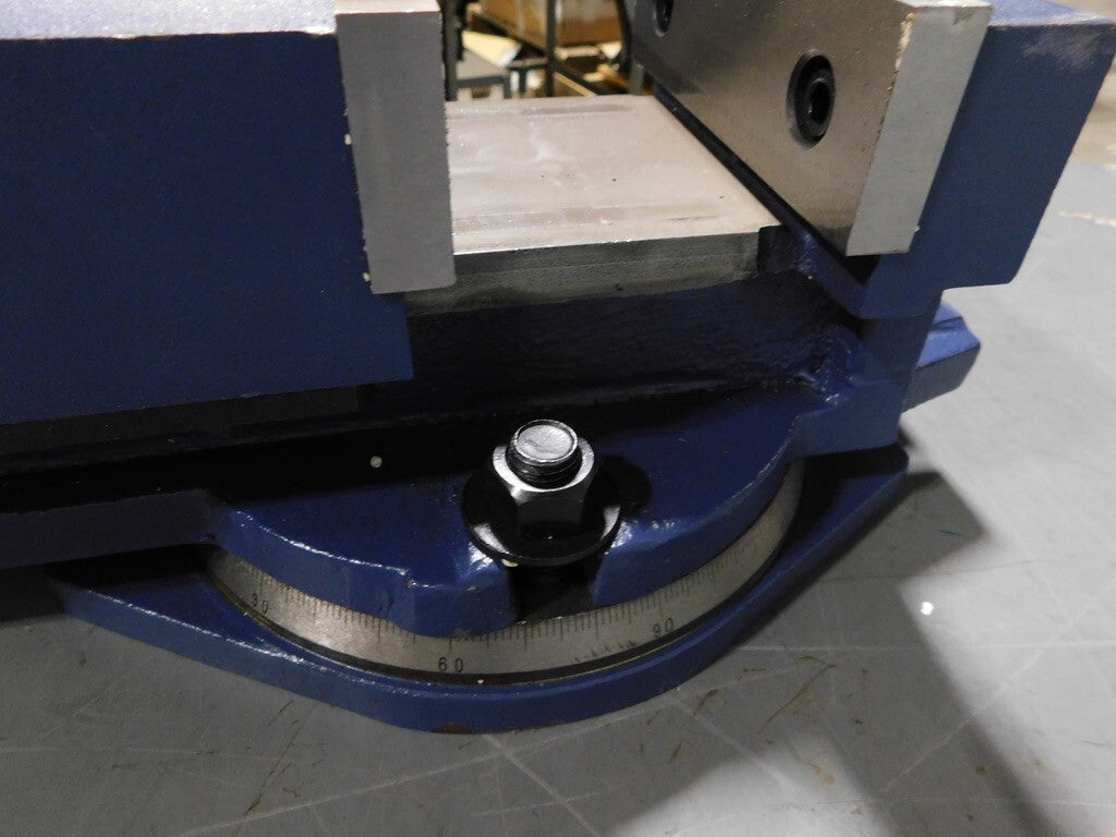 PALMGREN Machine Vise:Swivel 6"Jaw Width 6"Opening INCOMPLETE/DAMAGED 9626603