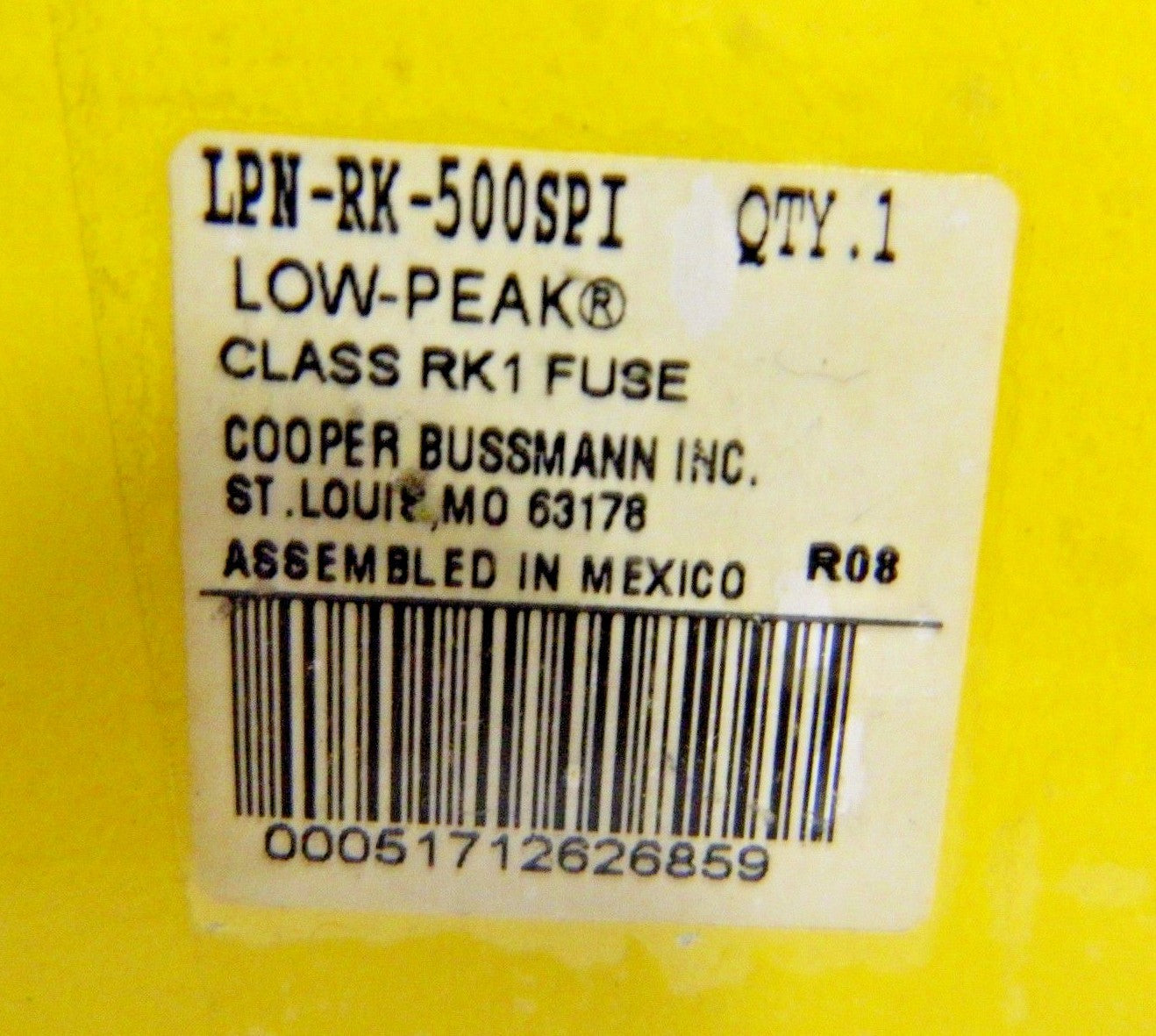 Cooper Bussmann Time Delay General Purpose Fuse 250VAC/VDC 500A #LPN-RK-500SPI
