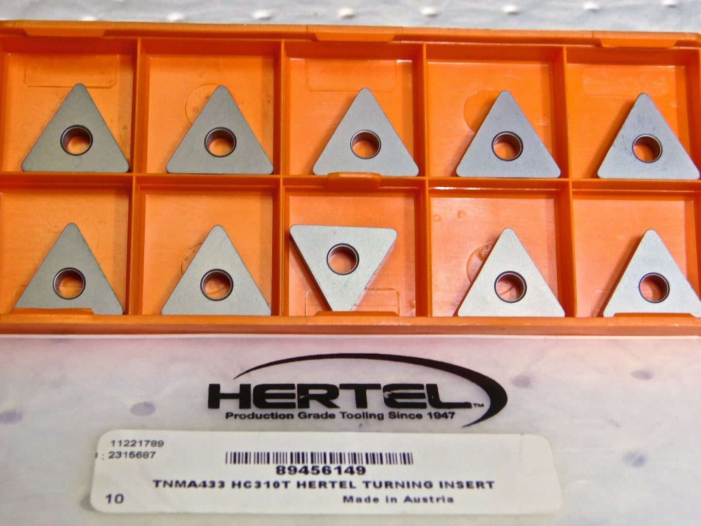 Hertel Carbide Turning Inserts TNMA433 Grade-HC310T Qty-10 1121789