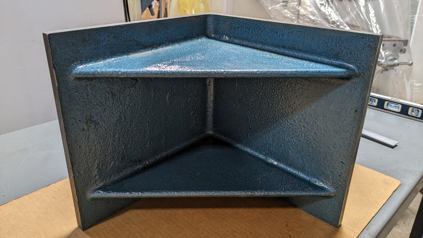 Machined Angle Plate 12" x 12" x 12" Cast Iron Flat Surface Doubl