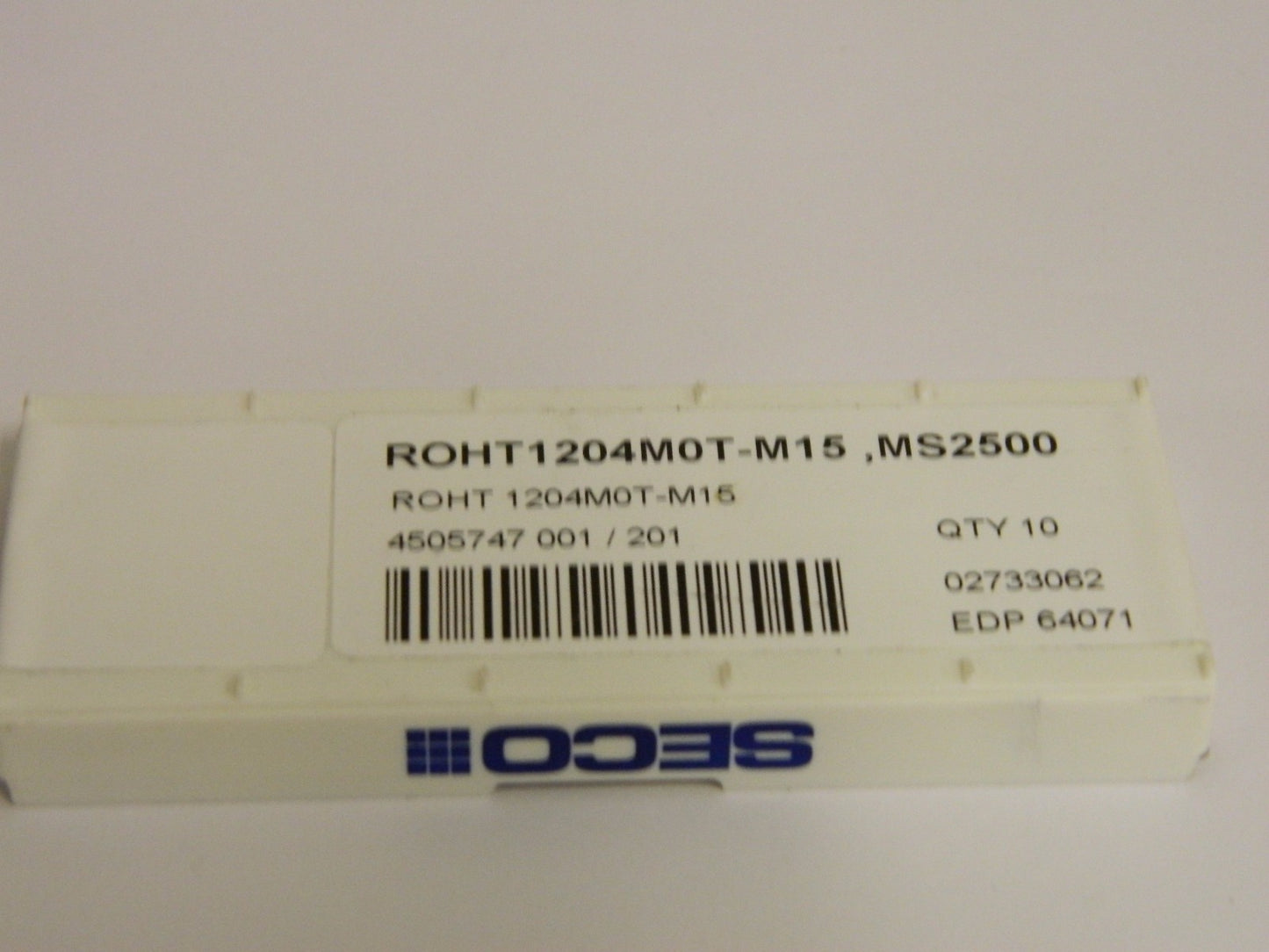 Seco ROHT1204 M0T- M15 MS2500 Carbide Inserts Qty. 10 64071