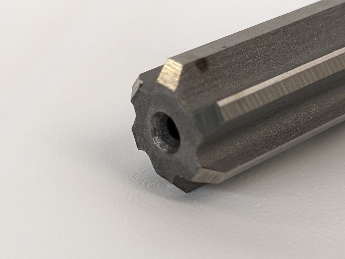 Chucking Reamer: 12 mm Dia, 8 OAL, 2 Flute Length HSS 433-0.4724