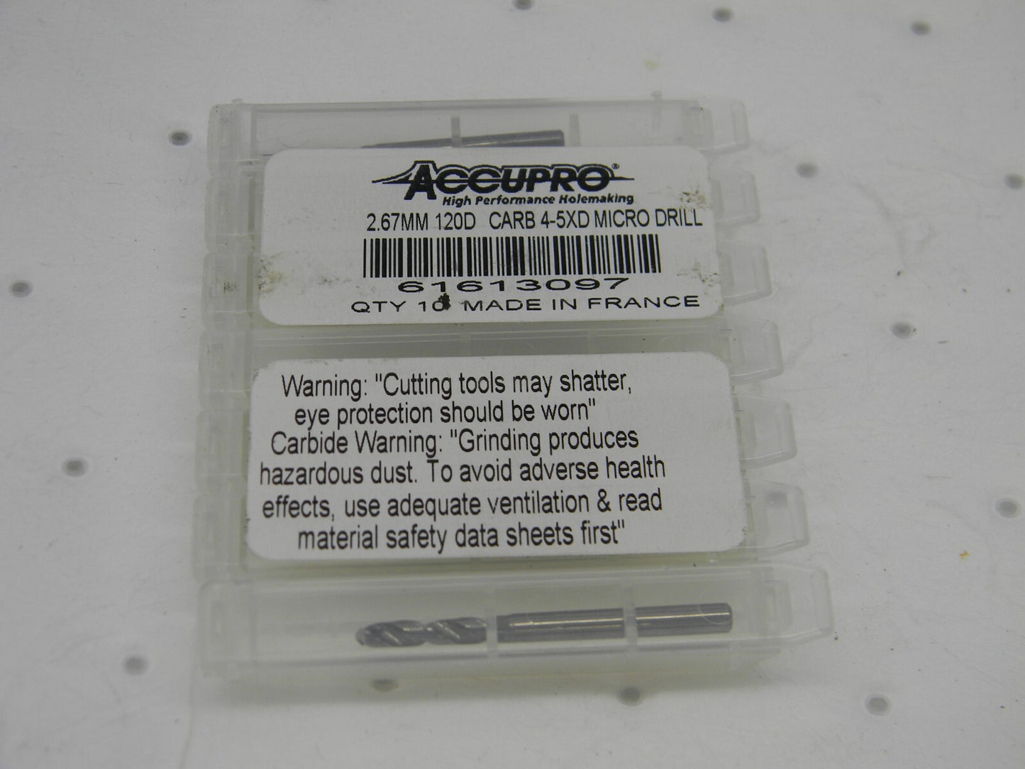 ACCUPRO Solid Carbide Micro Drill Bits : 0.1051" Dia, 120 ° QTY 7 A-6120267R