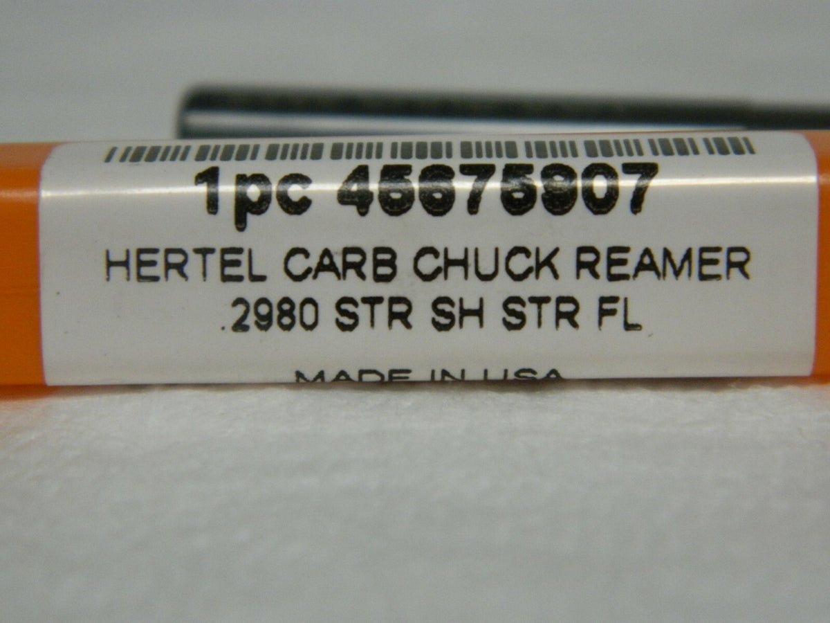 Hertel 0.298" Solid Carbide 6 Flute Chucking Reamer 45675907