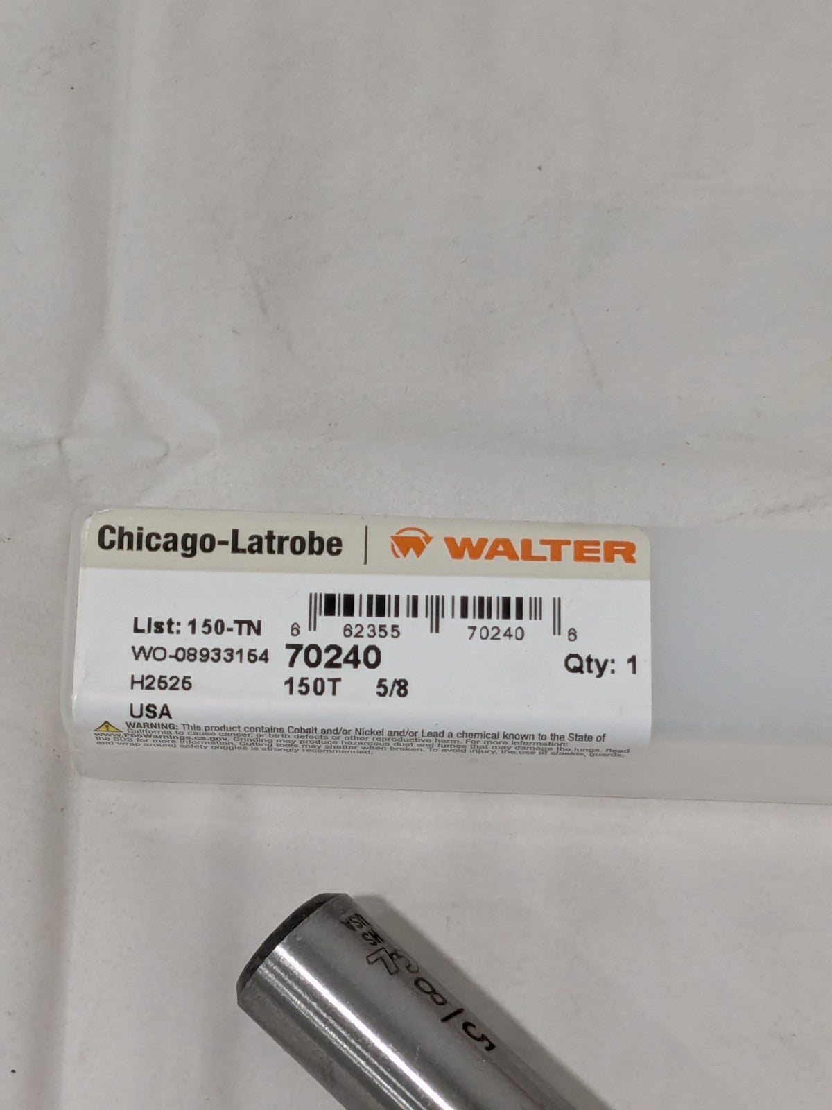 Chicago-Latrobe Jobber Length Drill Bit: 5/8" (0.6250) Dia, 118º, HSS 70240