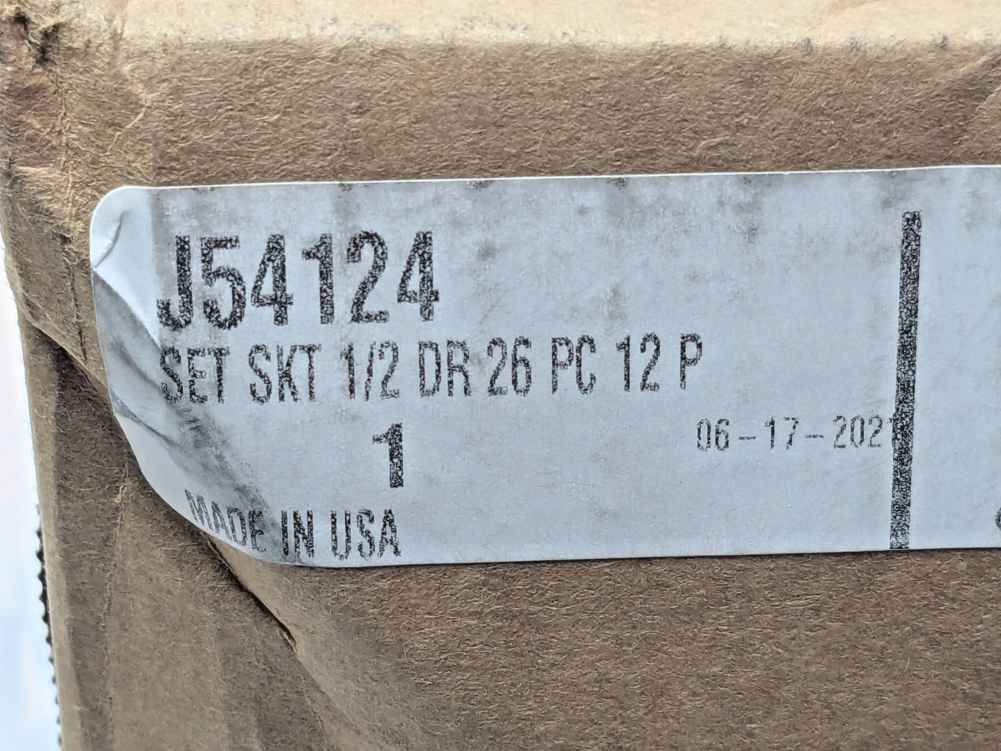 Proto 26 Piece 1/2" Drive Socket Set 3/8" to 1-1/4" 12 Pts w/Metal Case J54124