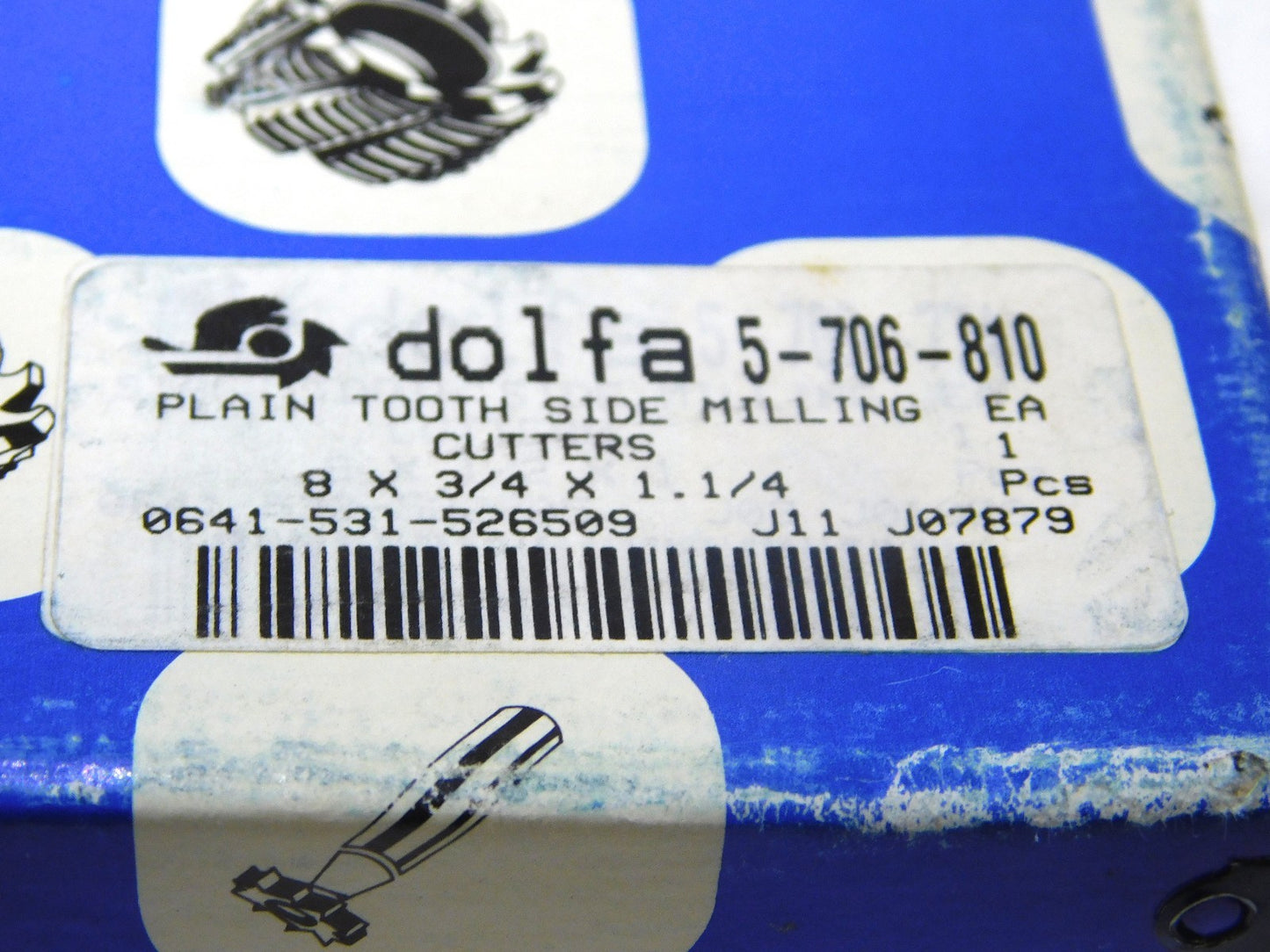 Dolfa Plain Tooth Side Milling Cutter 8 Dia x.75x 1.25 Arbor Hole 5-706-810