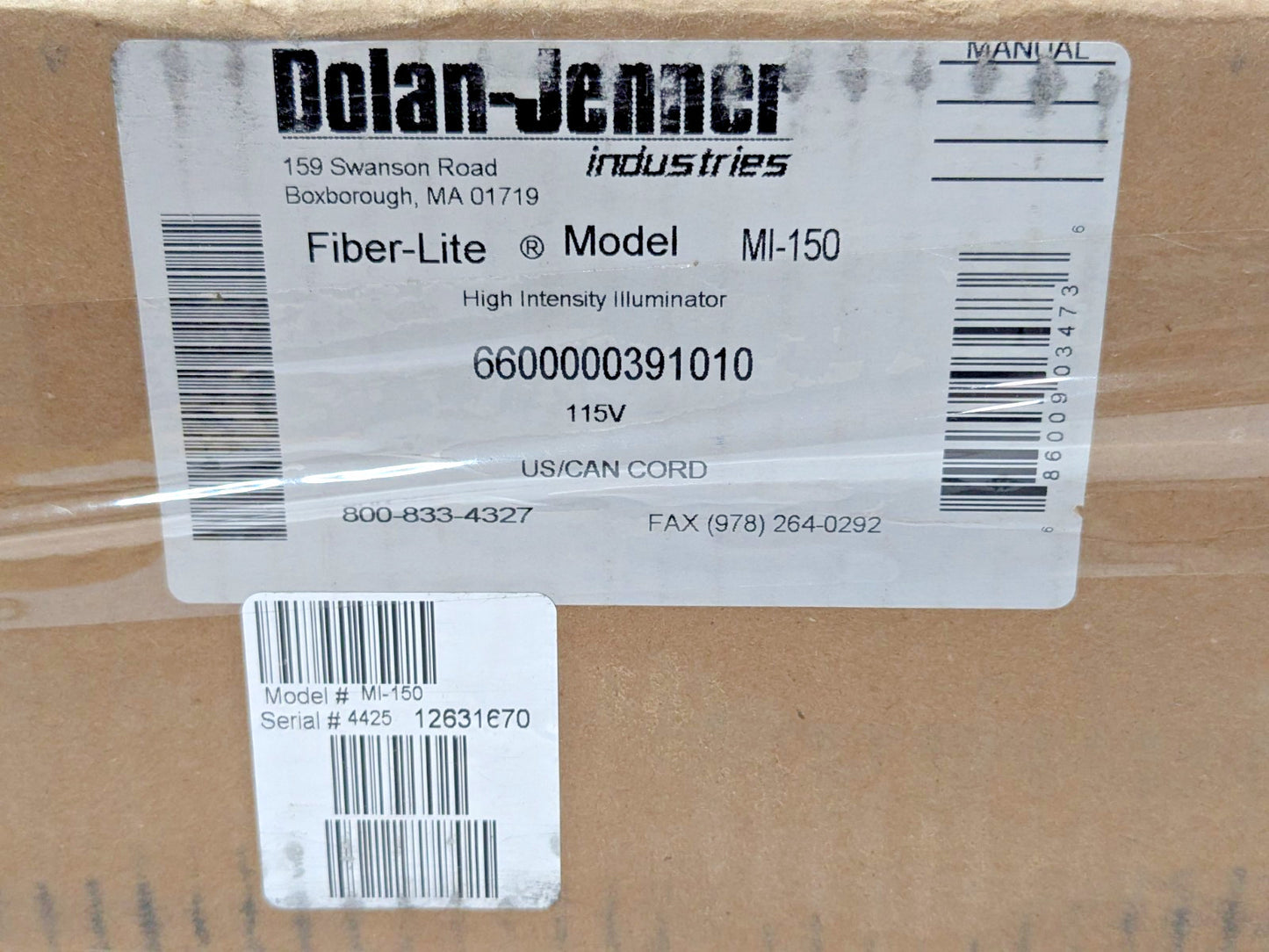 Dolan-Jenner Fiber-Lite Fiber Optic Illuminator MI-150 660000391010
