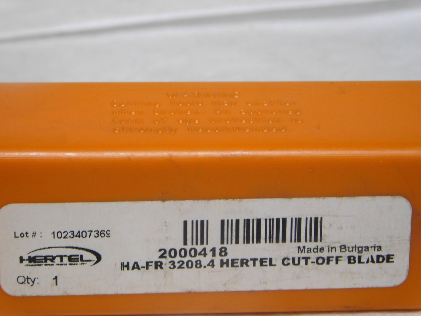 Hertel Indexible Cut-Off Blade 4mm Width 1.299 Max DOC RH 32mm Ht HA-FR 3208.4