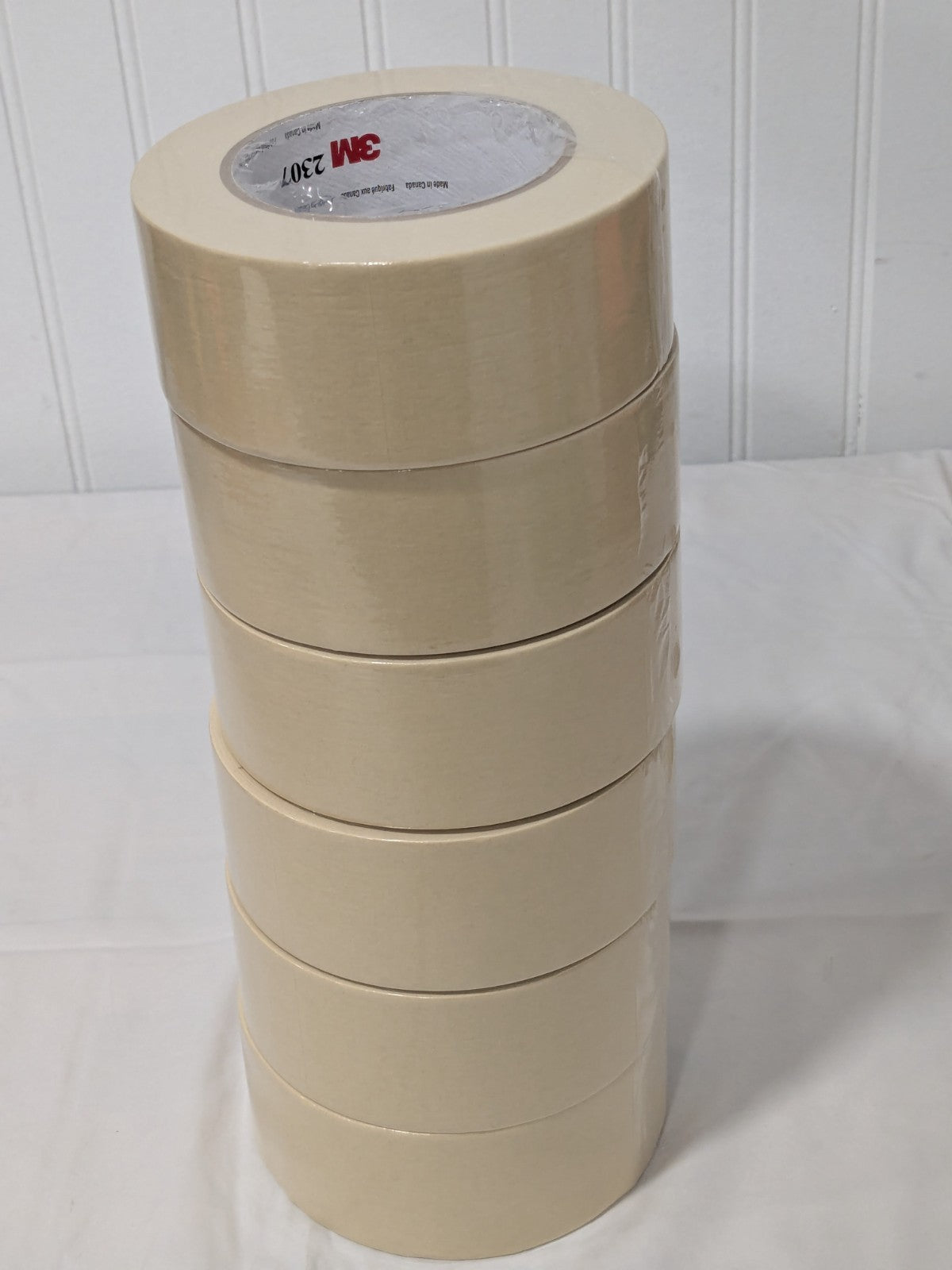 (6 Rolls) 3M Masking Tape: 2" Wide, 60 yd Long, 5.2 mil Thick, Tan 7000123533