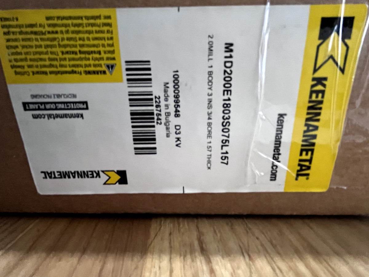 Kennametal 2" Cut Diam Indexable Square-Shoulder Face Mill