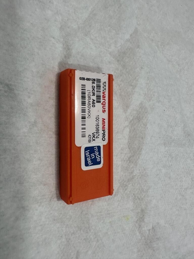 VARGUS Laydown Threading Insert5pc: 6.0KIRA60 VKX, Solid Carbide 42169
