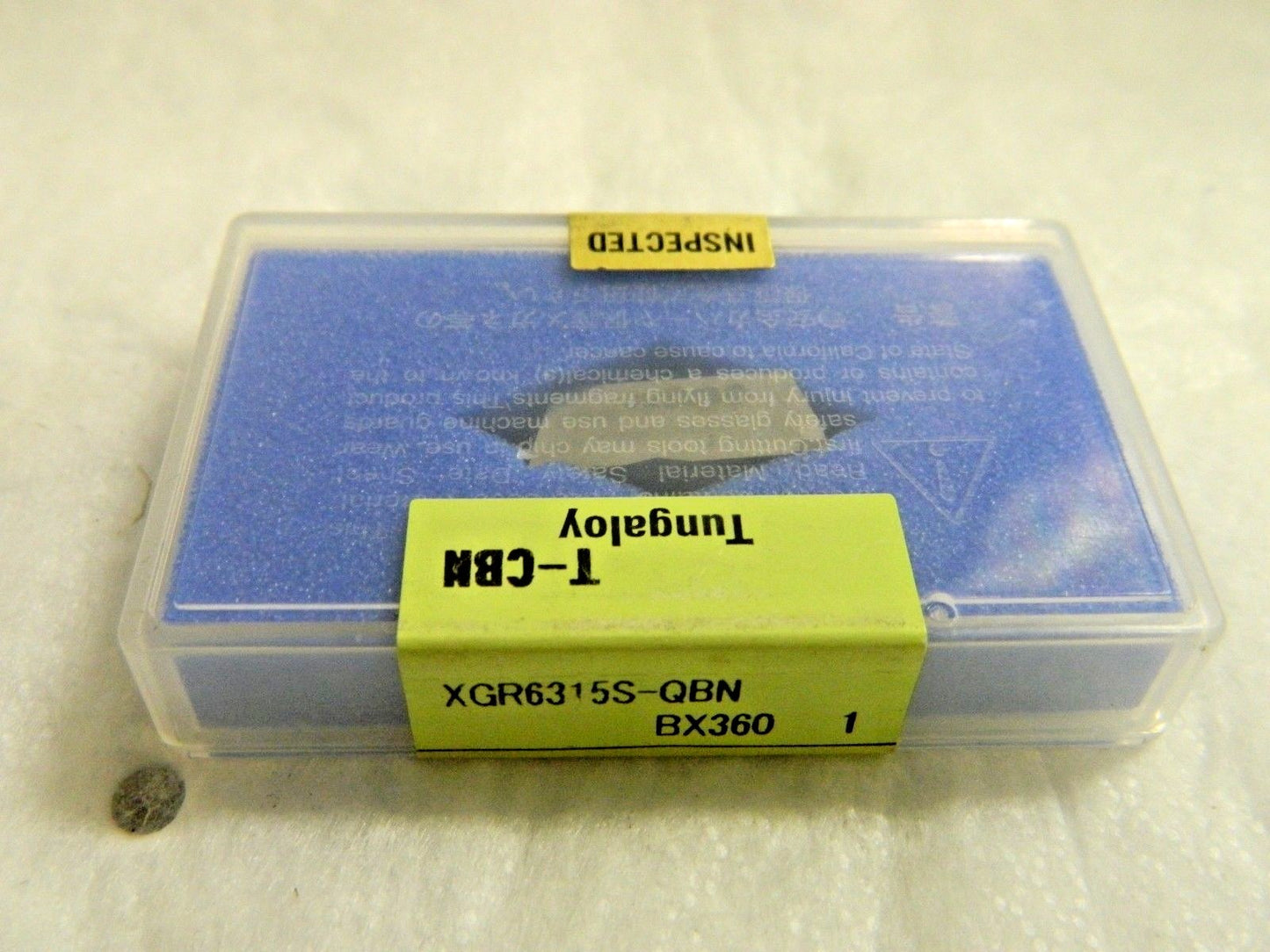 Tungaloy CBN/PCD Grooving Insert RH XGR6315S-QBN Grade BX630 #6809939
