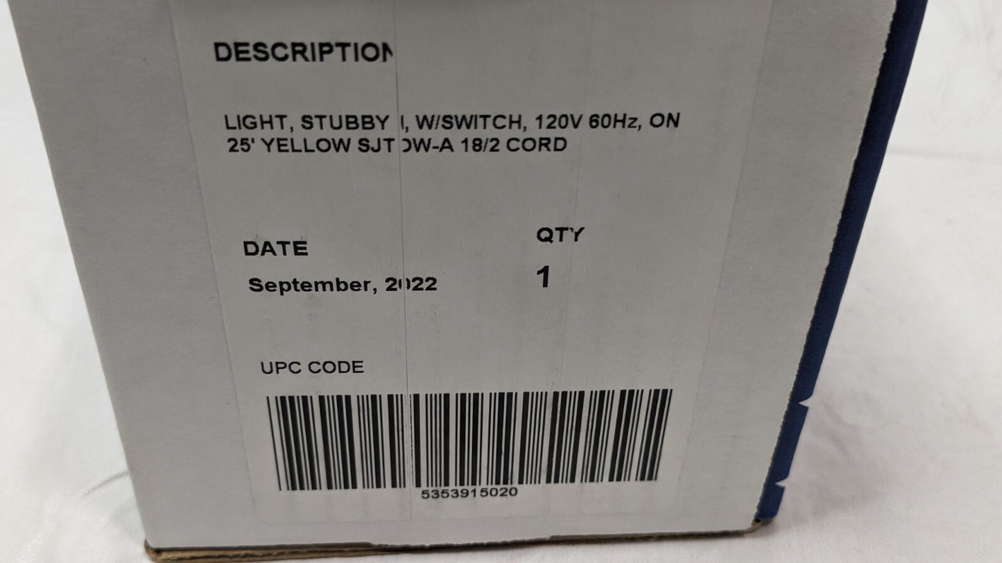 SafTLite Stubby II Hand-Held Fluorescent Work Light 25FT Cord 13W 120V 73131369