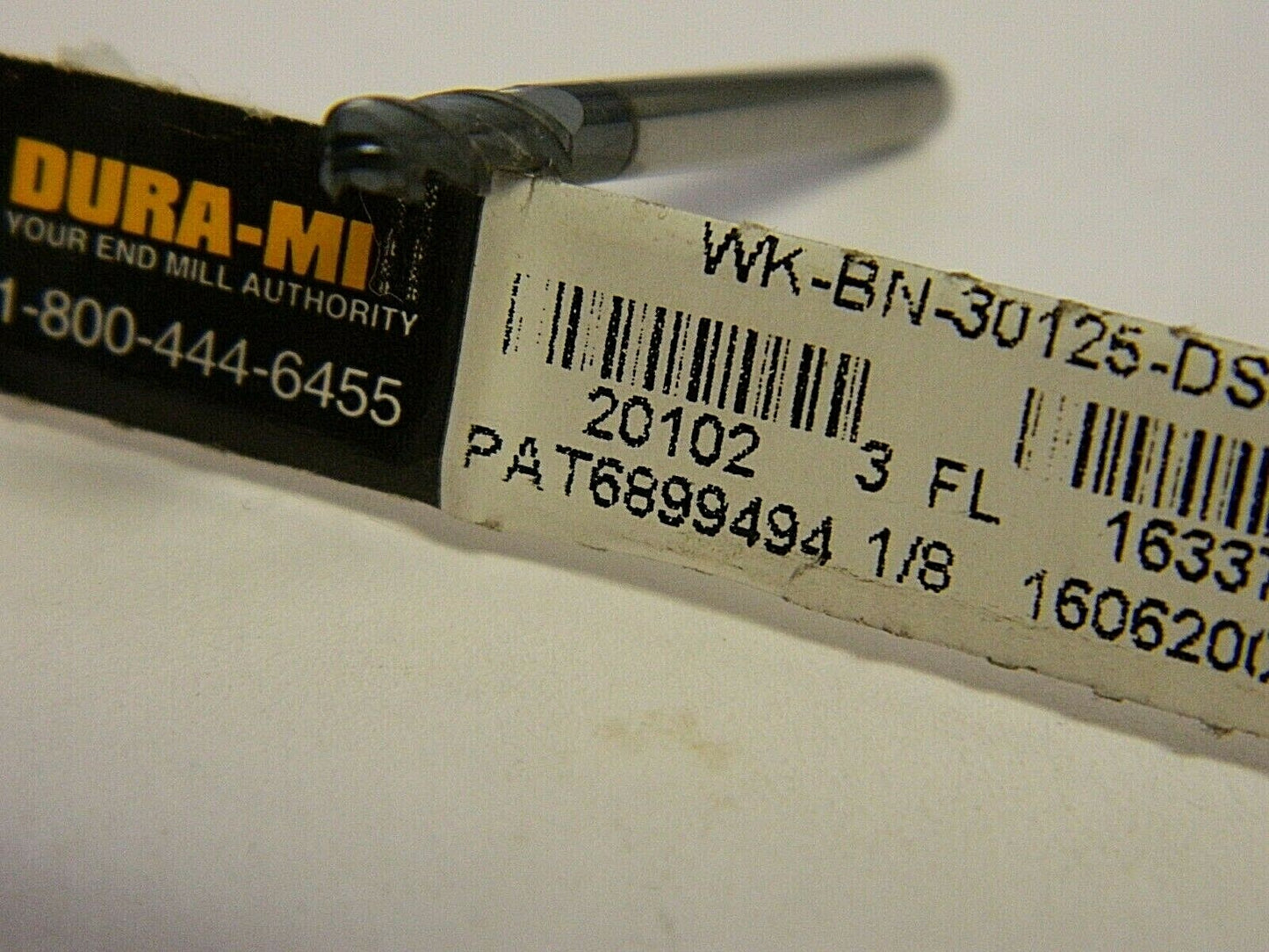 Dra-Mil DS3 1/8X1/8X3/8X1-1/2 3FL CARB BN SEM Ball End Mill QTY 3 36538007