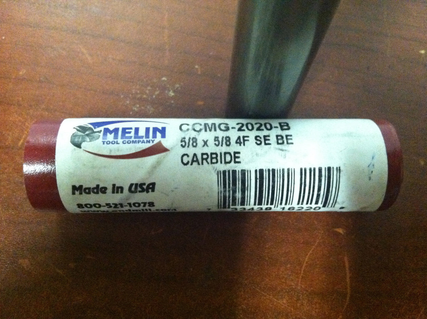 Melin 5/8" x 5/8" x 1-1/4" x 3-1/2" 4F Carbide Ball End Mill