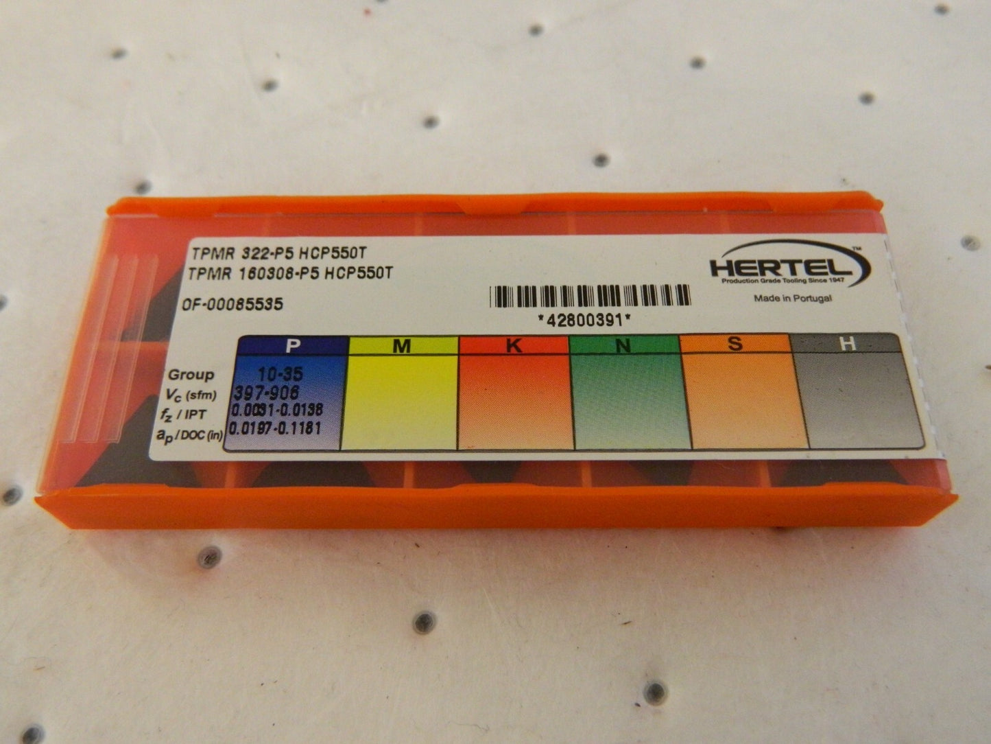 HERTEL TPMR 322 P5 HCP550T qty 10 Carbide Turning Inserts 42800391