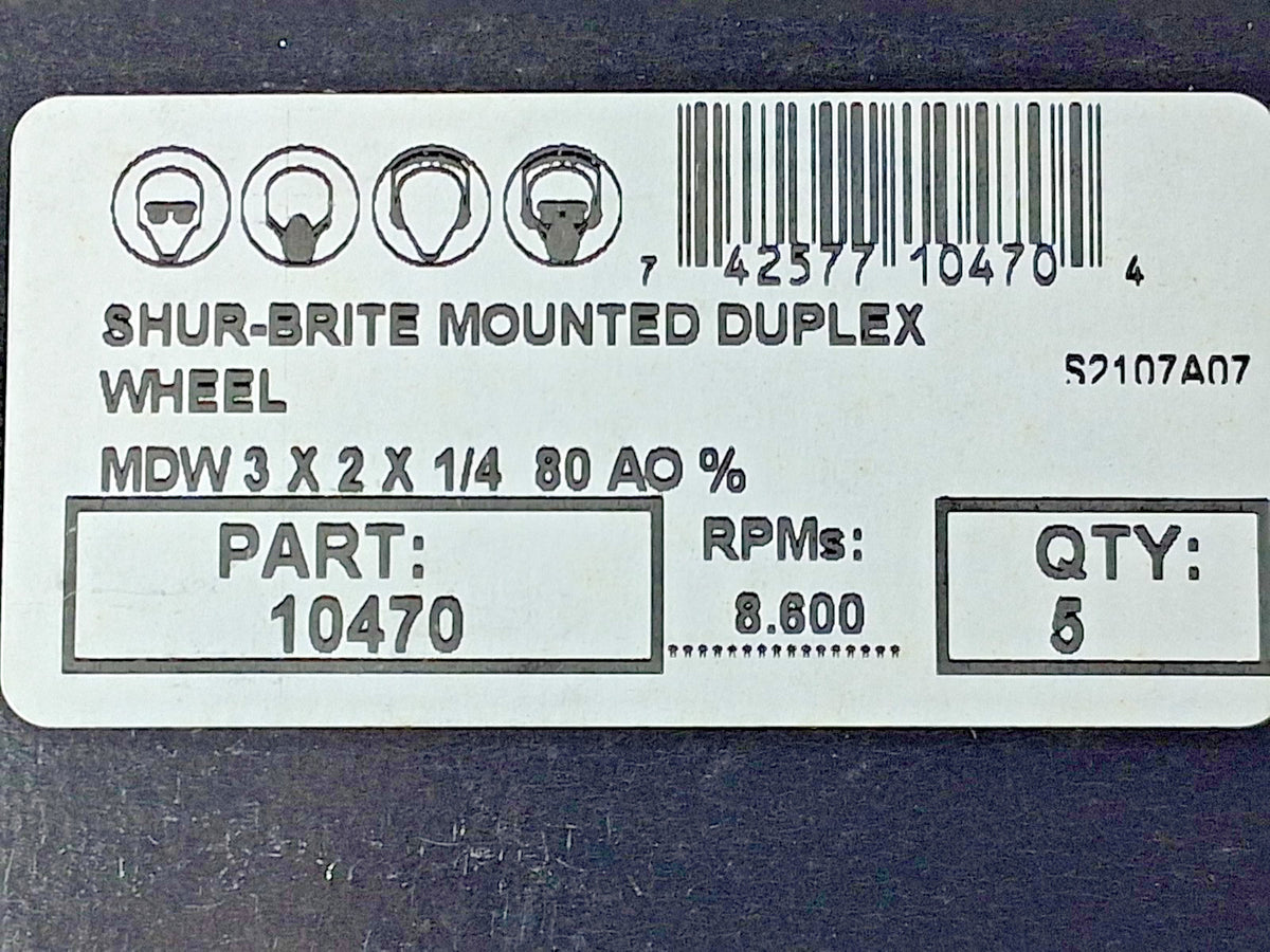 Superior Abrasives Aluminum Oxide Mounted Flap Wheels 80grit QTY5 10470