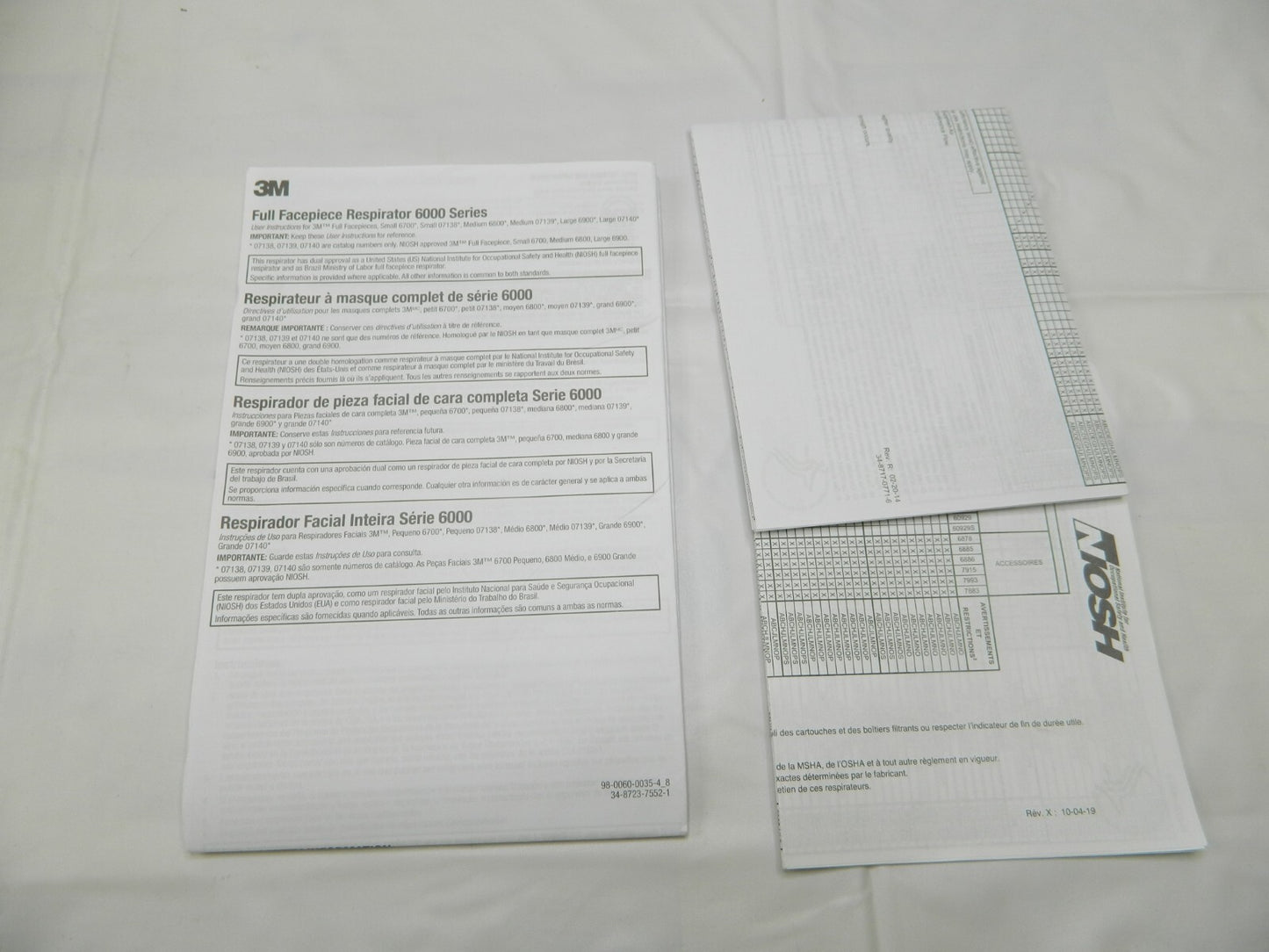 3M Full Face Respirator Silicone, Bayonet, Medium, PAPR & SAP Compatible 6800