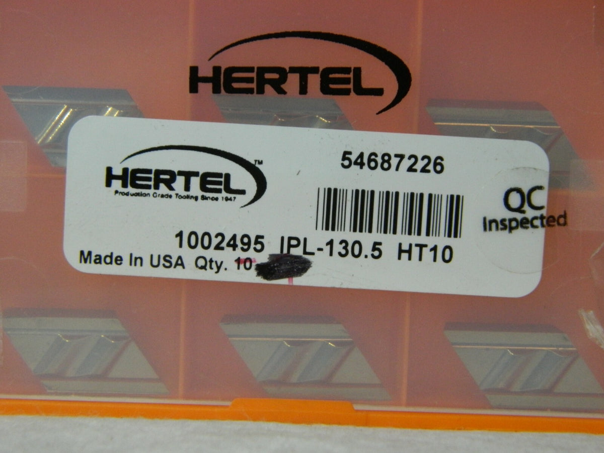 Hertel Grade Carbide Profiling Insert IPL130.5, HT10 QTY 10 1002495